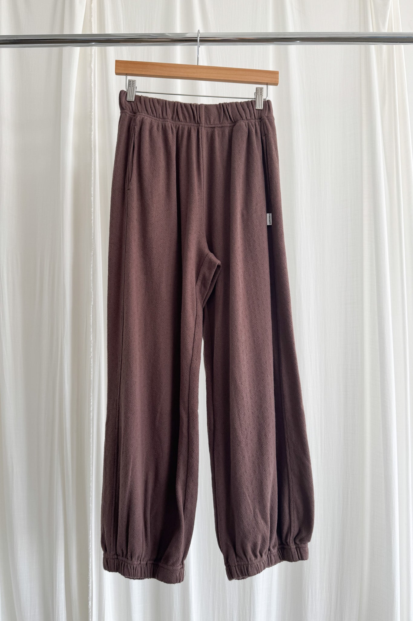 Pointelle Balloon Pants - CHOCOLATE