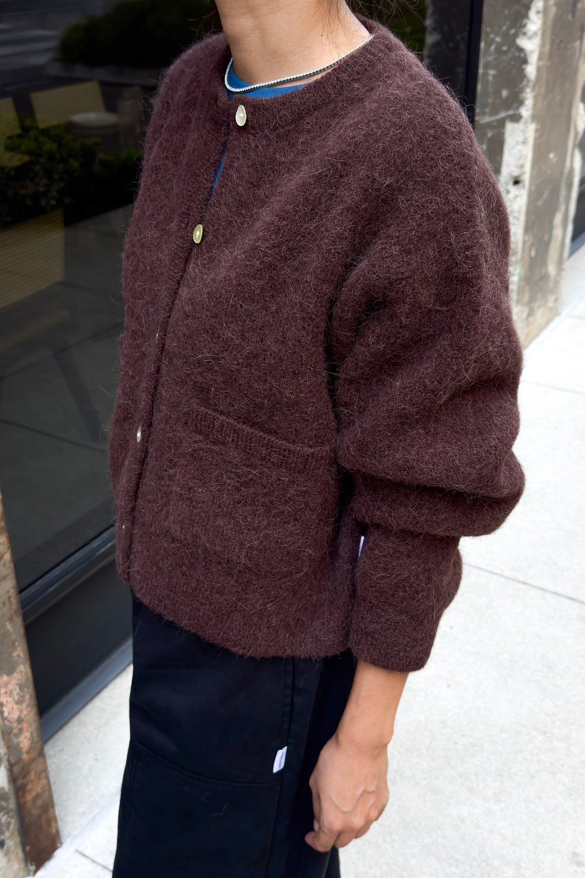 Amélie Alpaca Cardigan - Chocolate