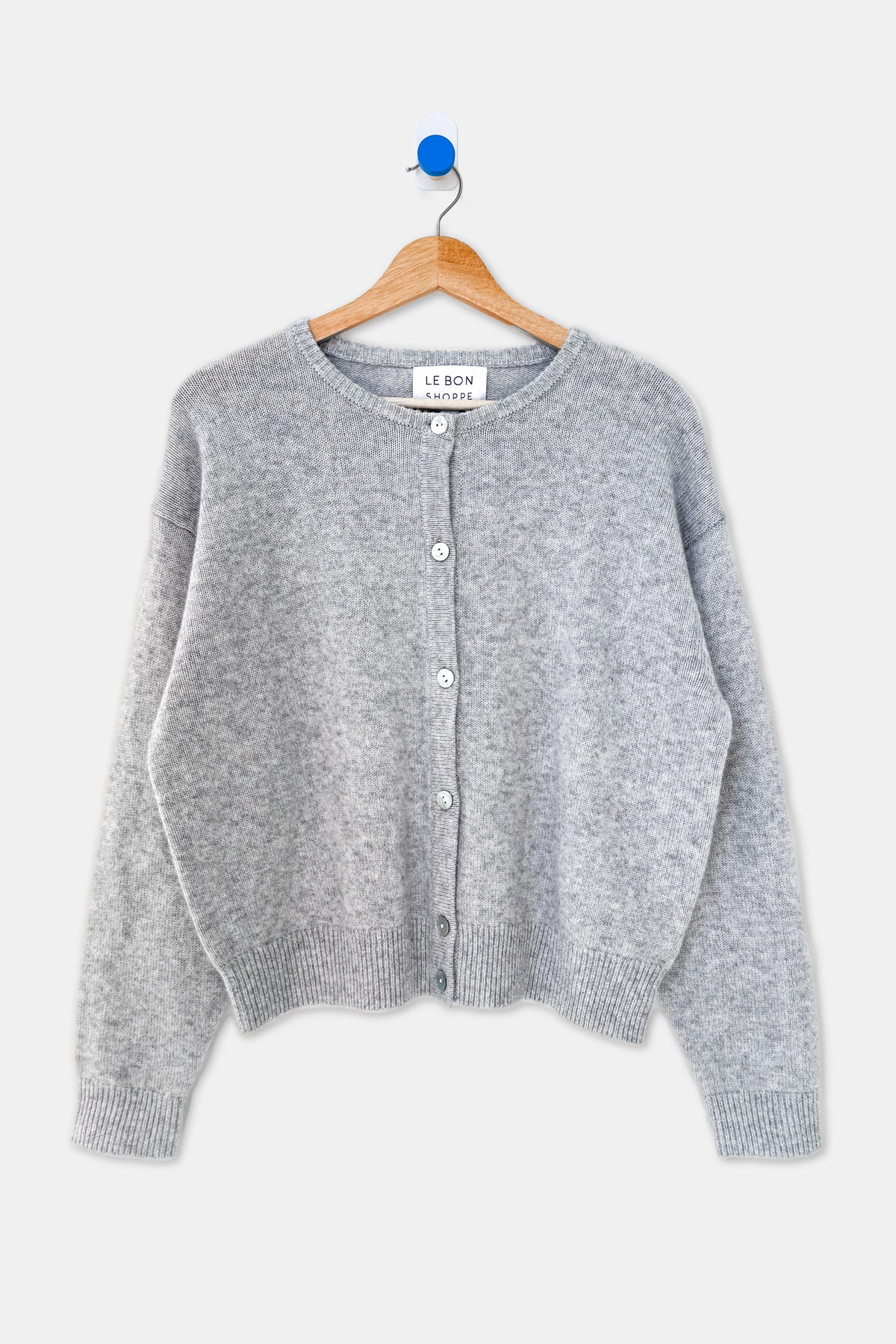 Bailey Cashmere Blend Cardigan - Icy Grey