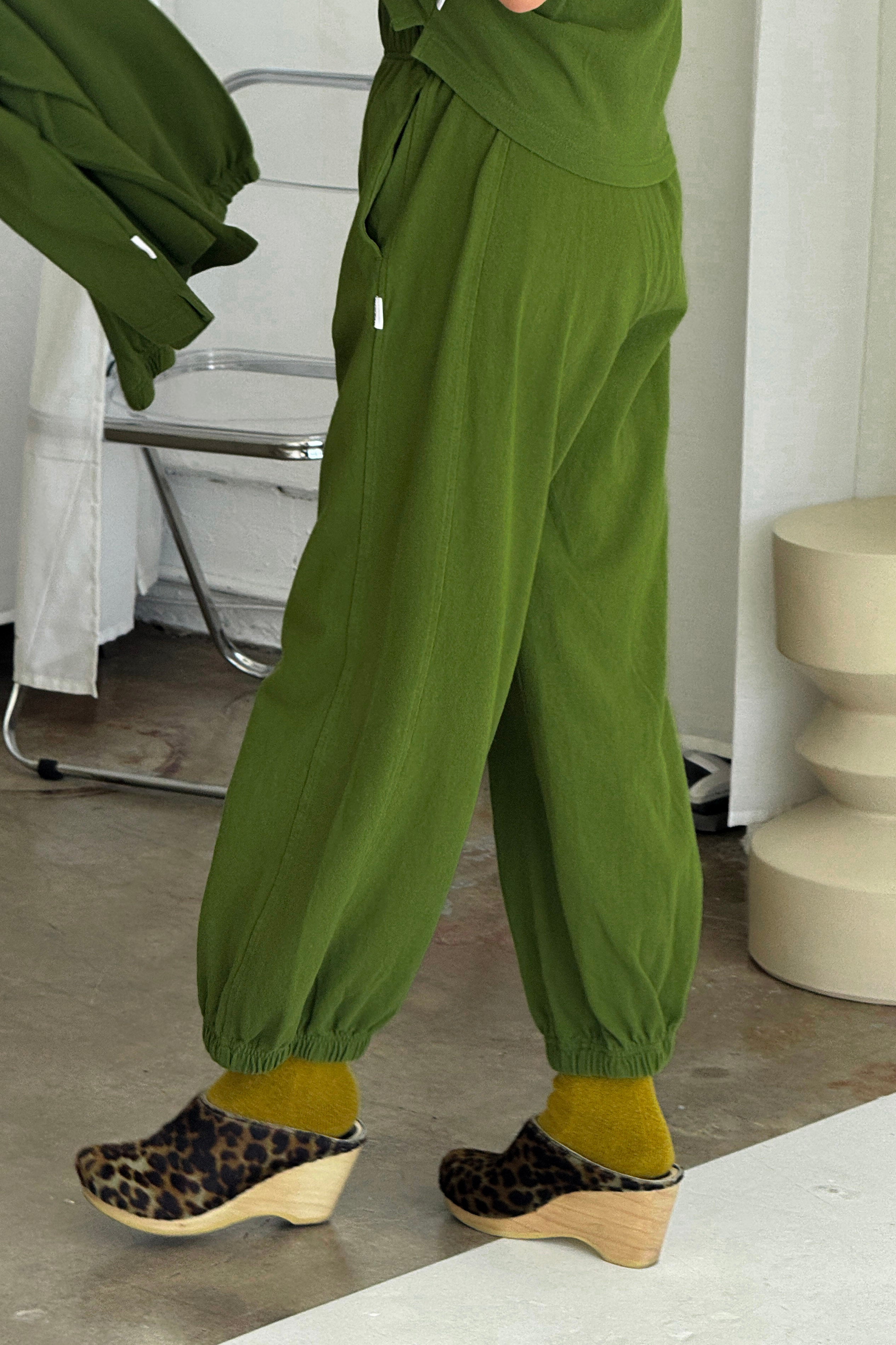 Balloon Pants - Collard Green