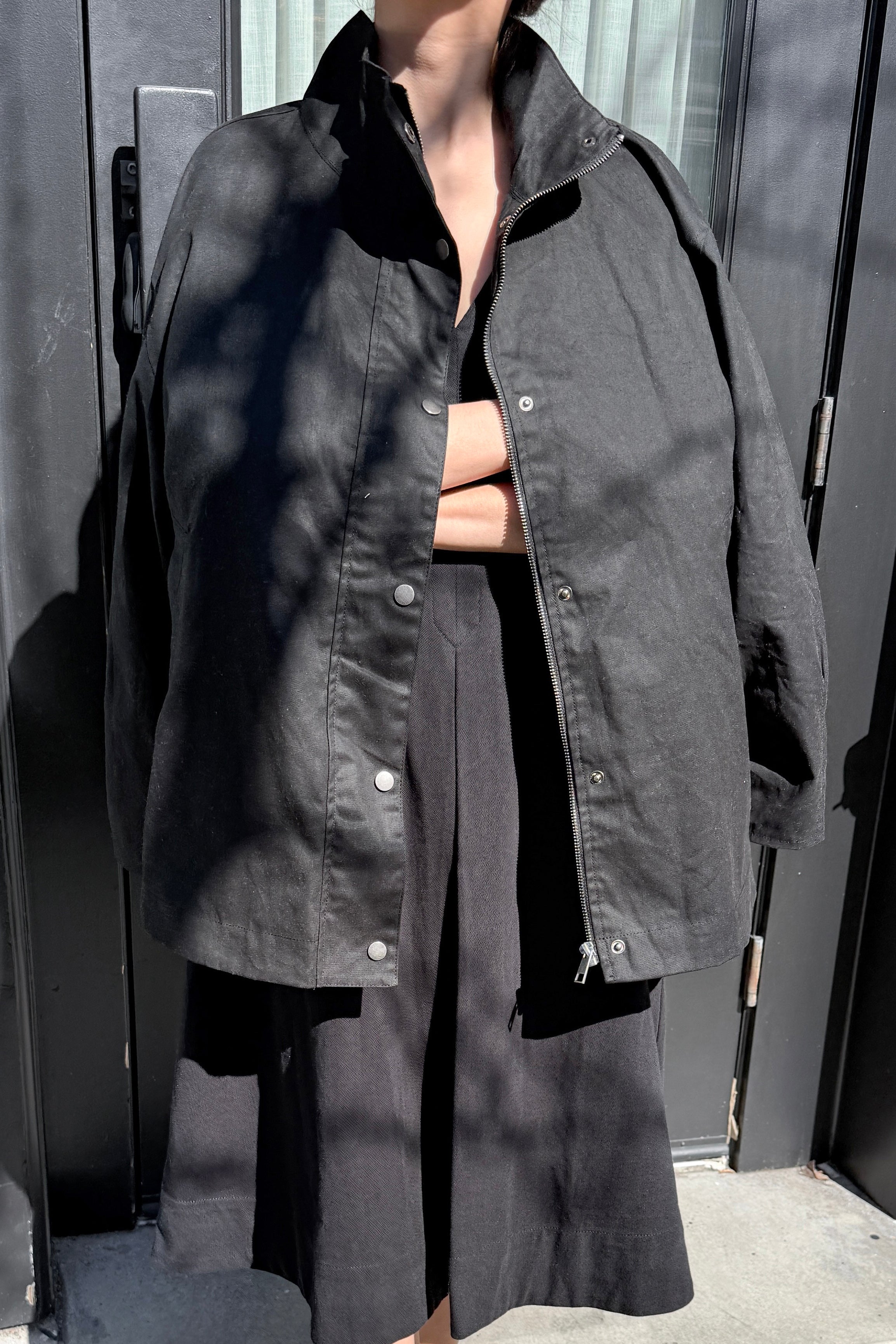 Blair Waxed Cotton Jacket - Black