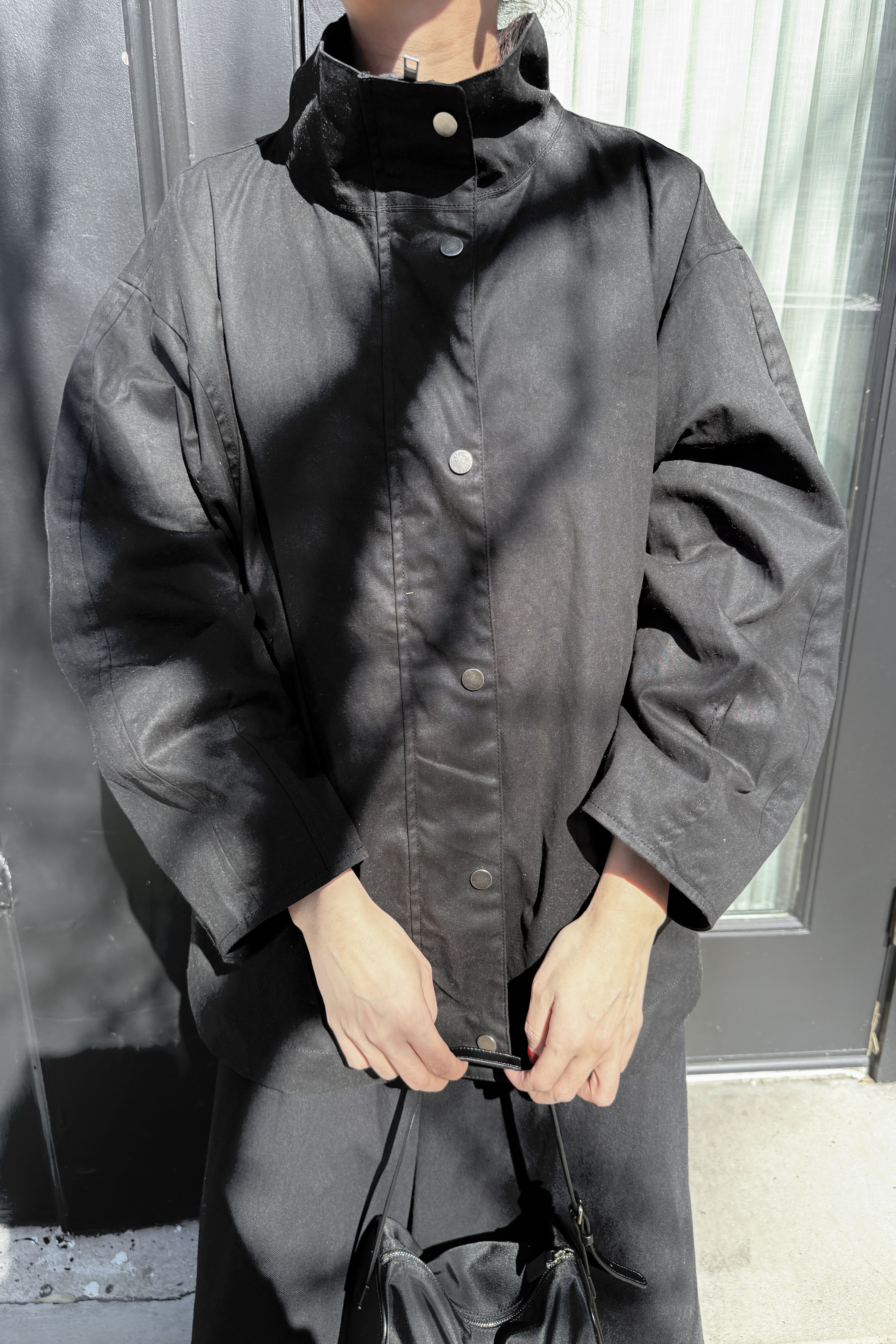 Blair Waxed Cotton Jacket - Black