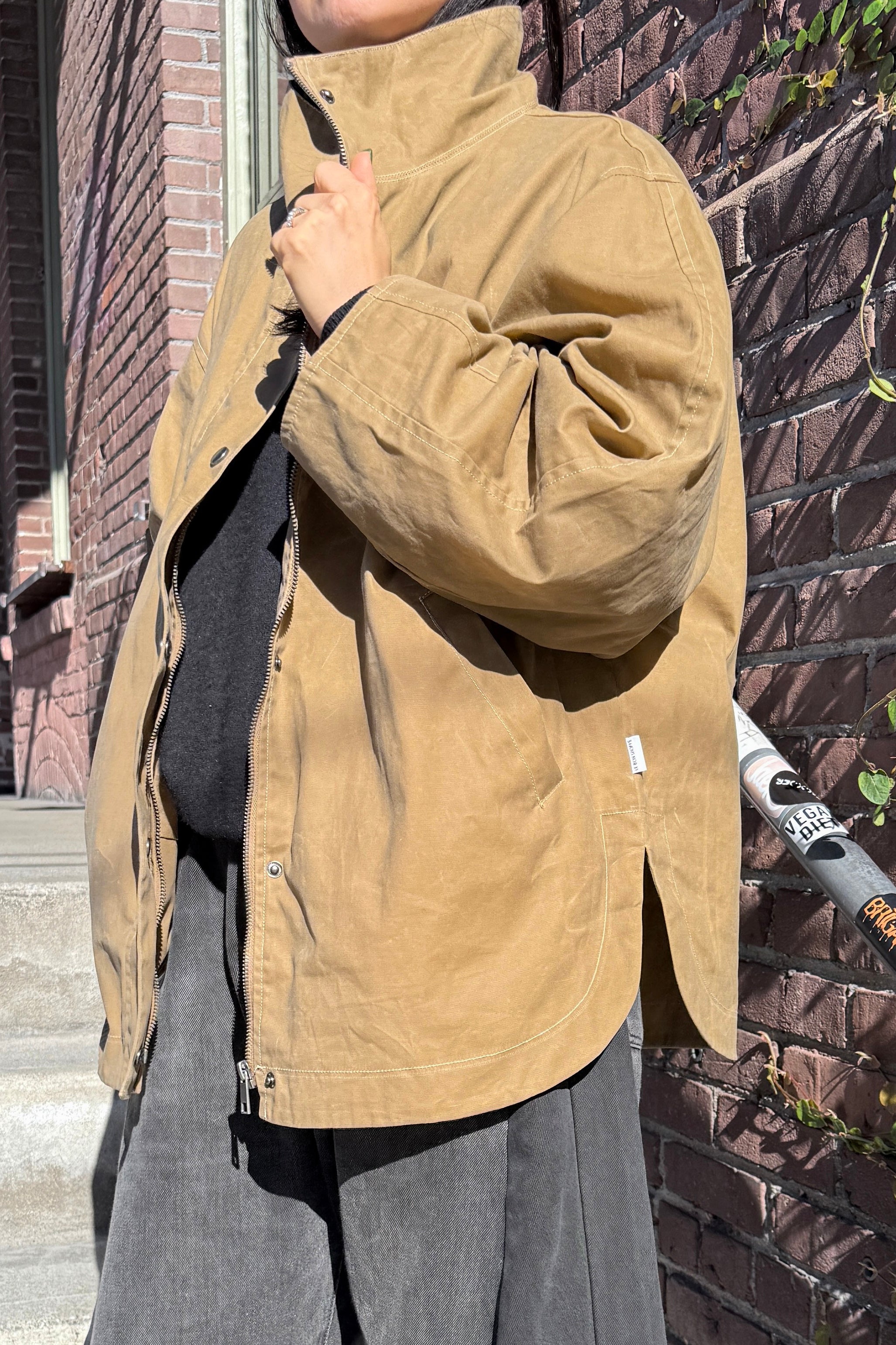 Blair Waxed Cotton Jacket - Khaki