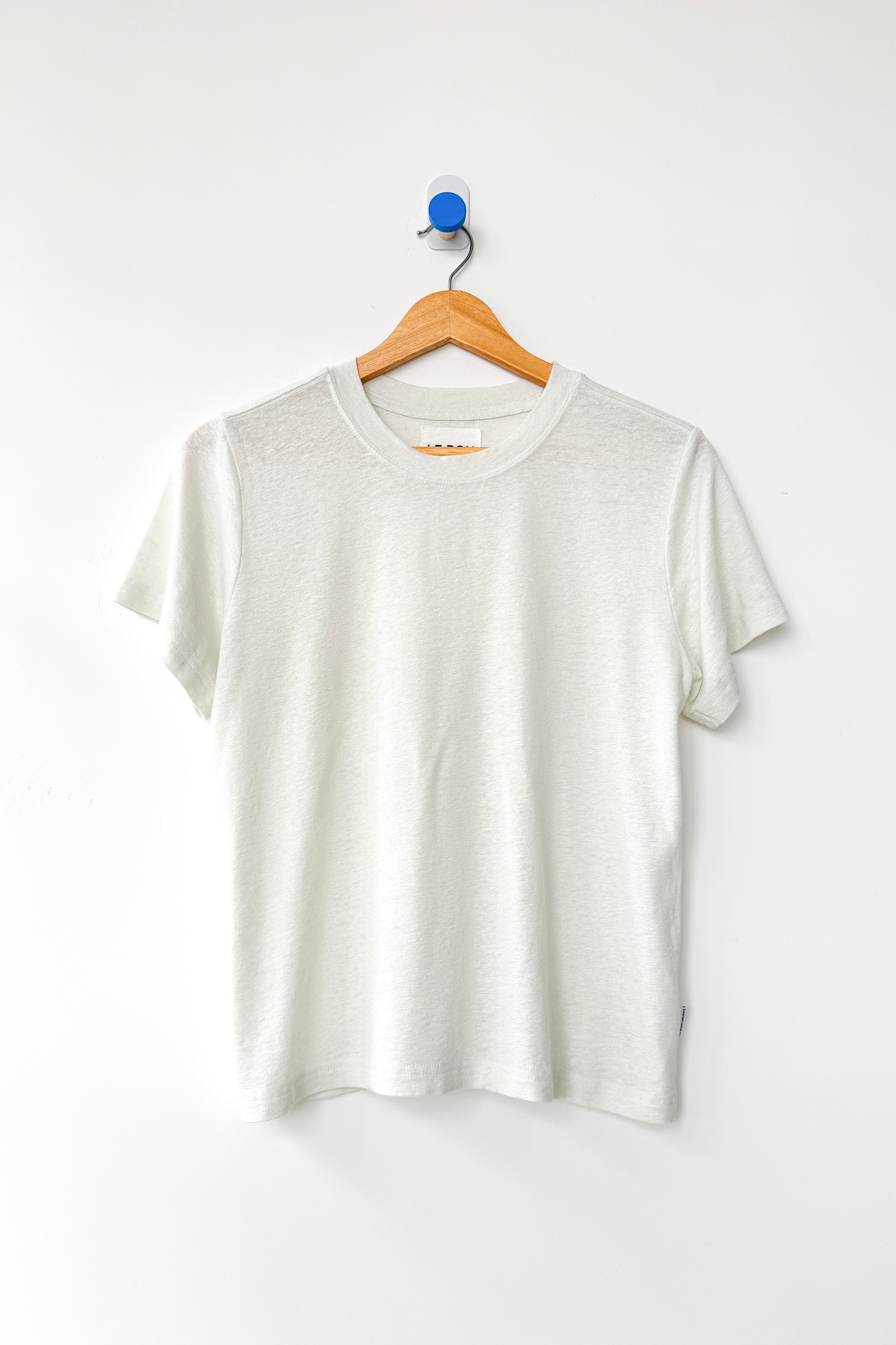 Bo Linen Blend Tee - Salt