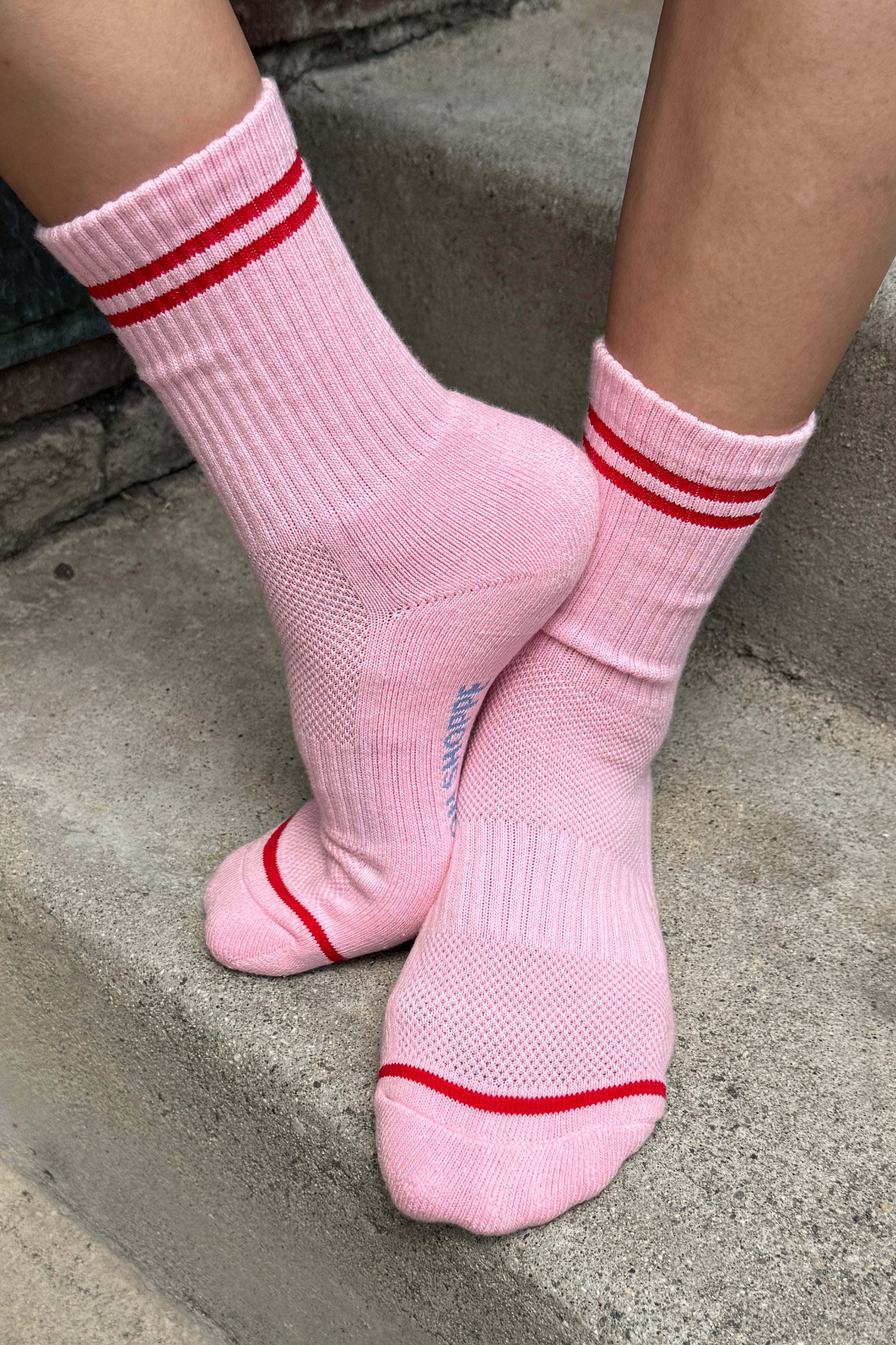 Boyfriend Socks - Amour Pink