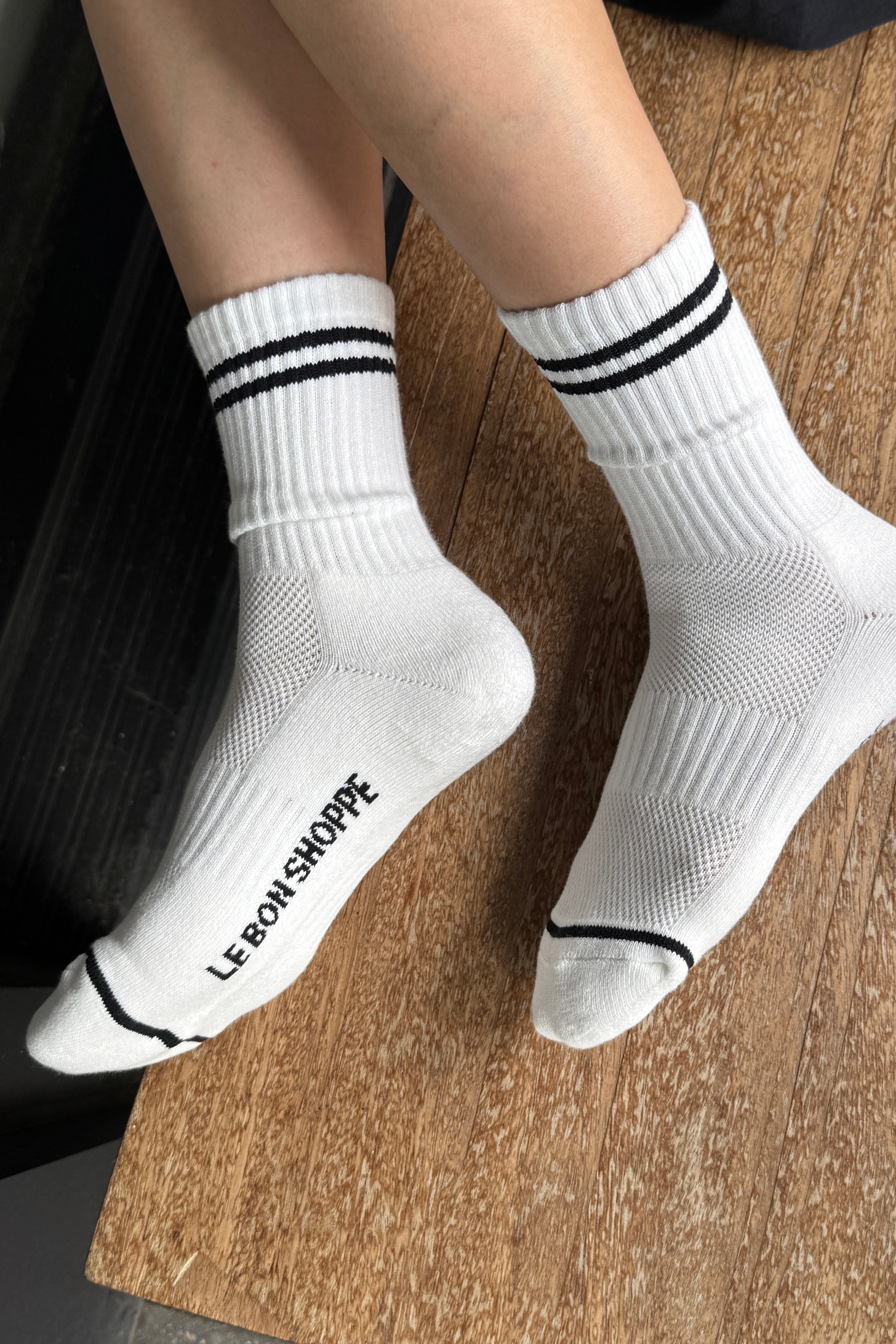 Boyfriend Socks - Classic White