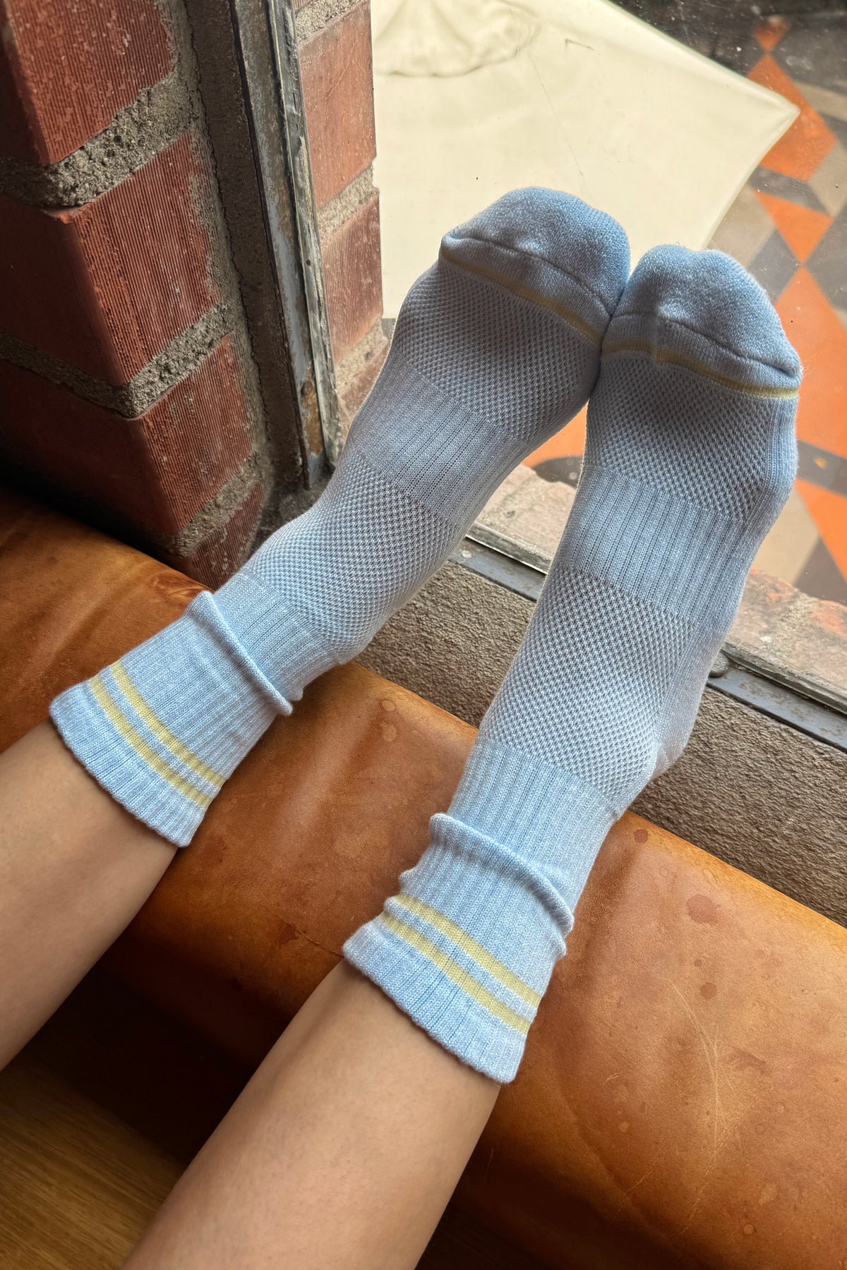 Boyfriend Socks - Pastel Sky