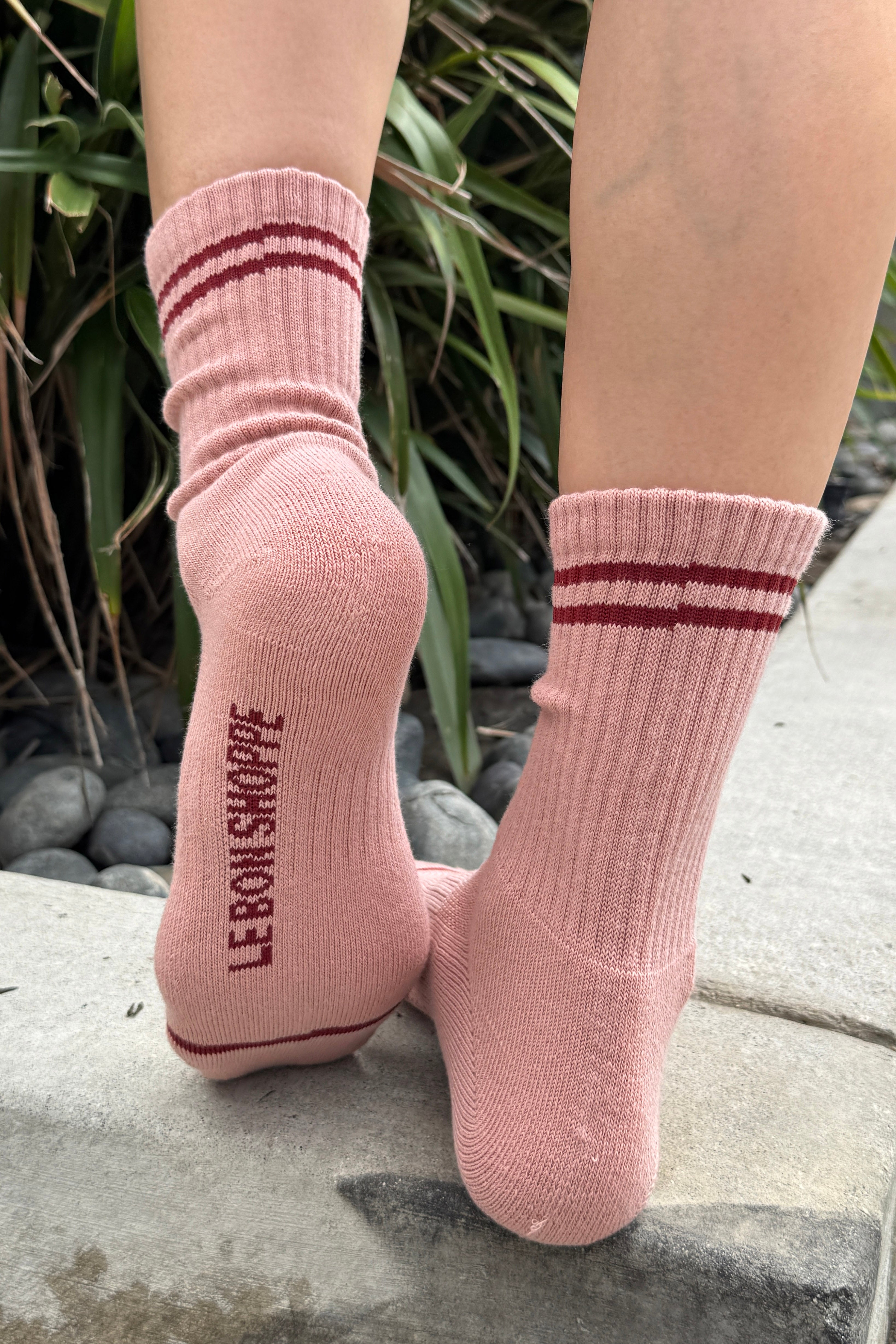 Boyfriend Socks - Vintage Pink