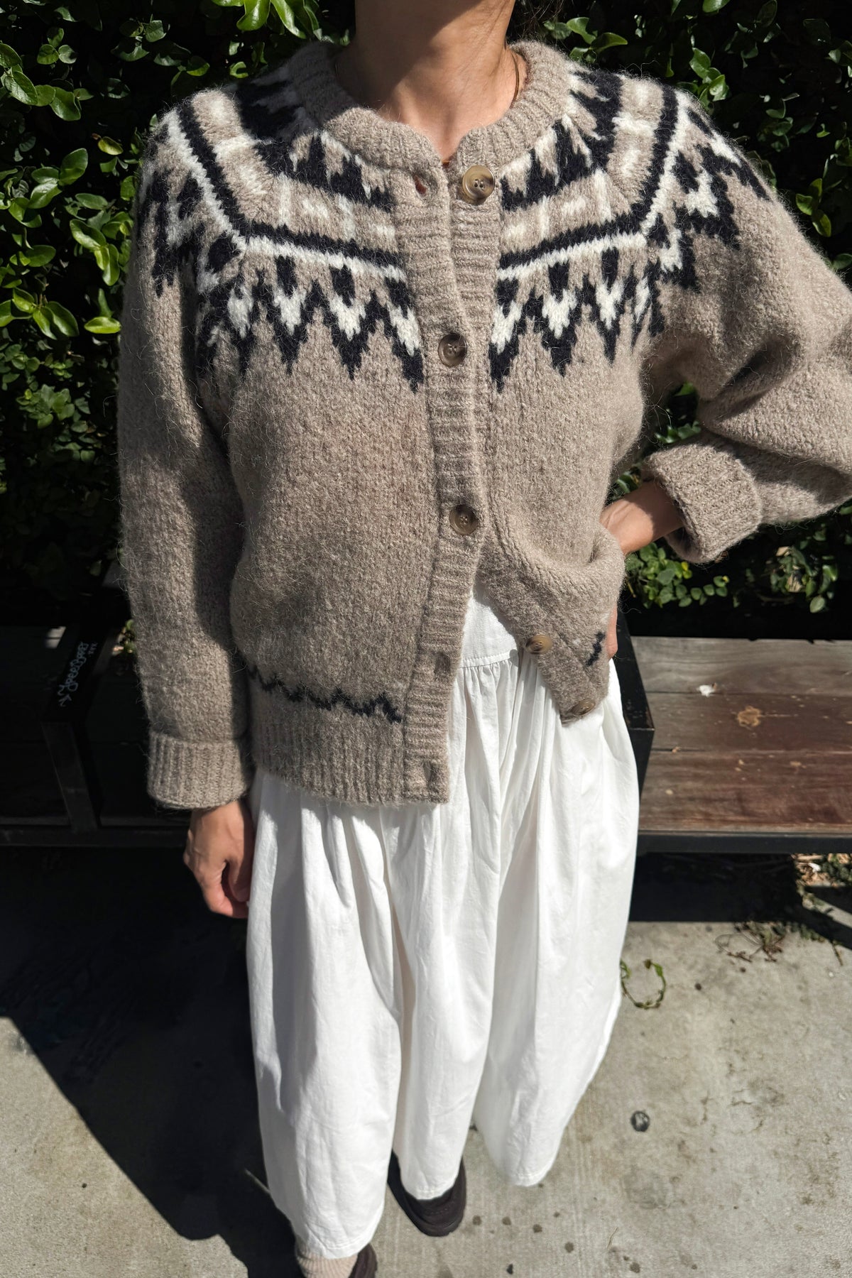 Alpaca Cabin Cardigan - Beige