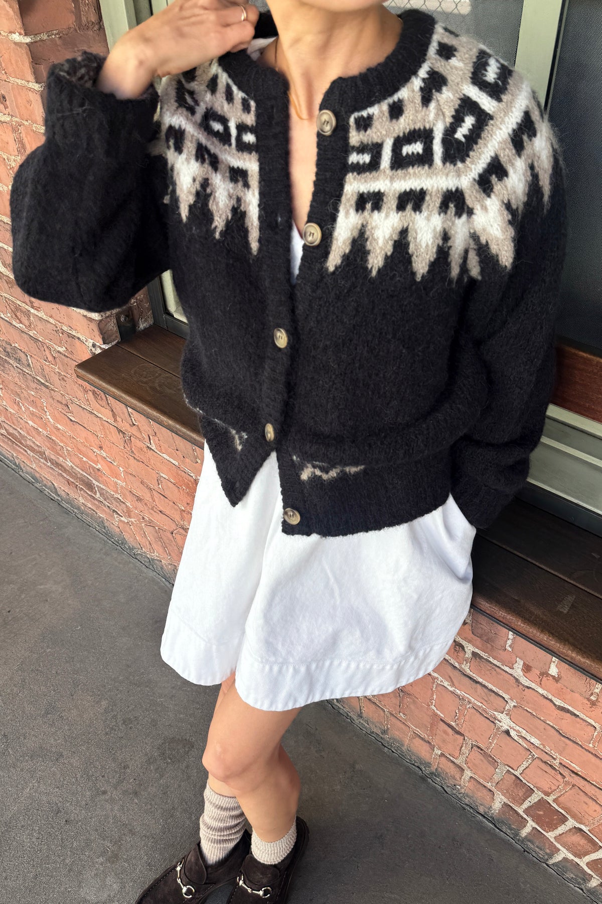 Alpaca Cabin Cardigan - Black