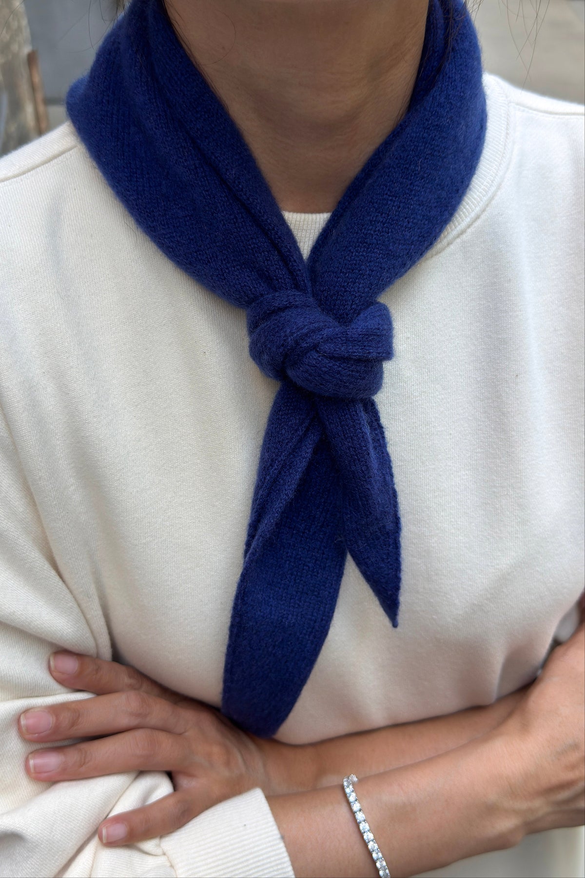 Cashmere Bandana - Navy