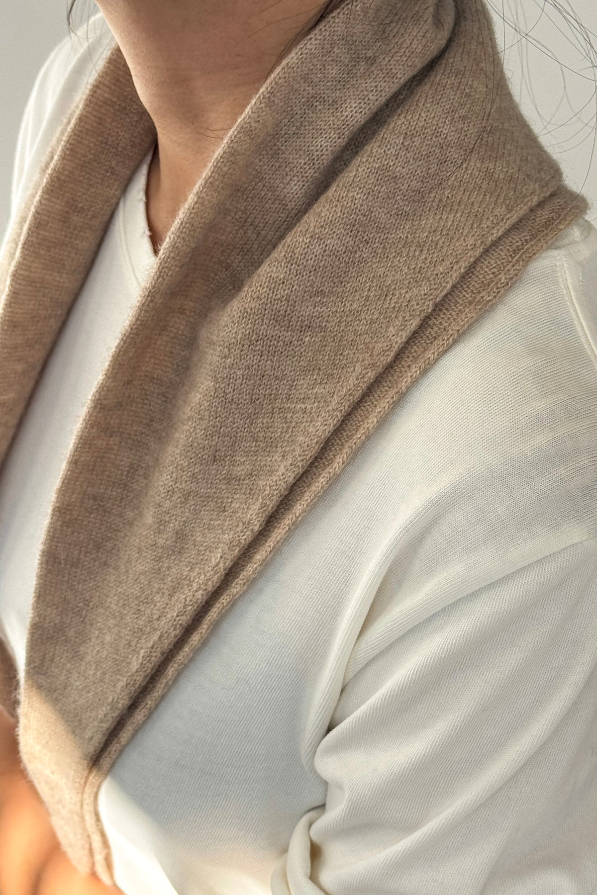 Cashmere Blend Bandana - Toasted Almond
