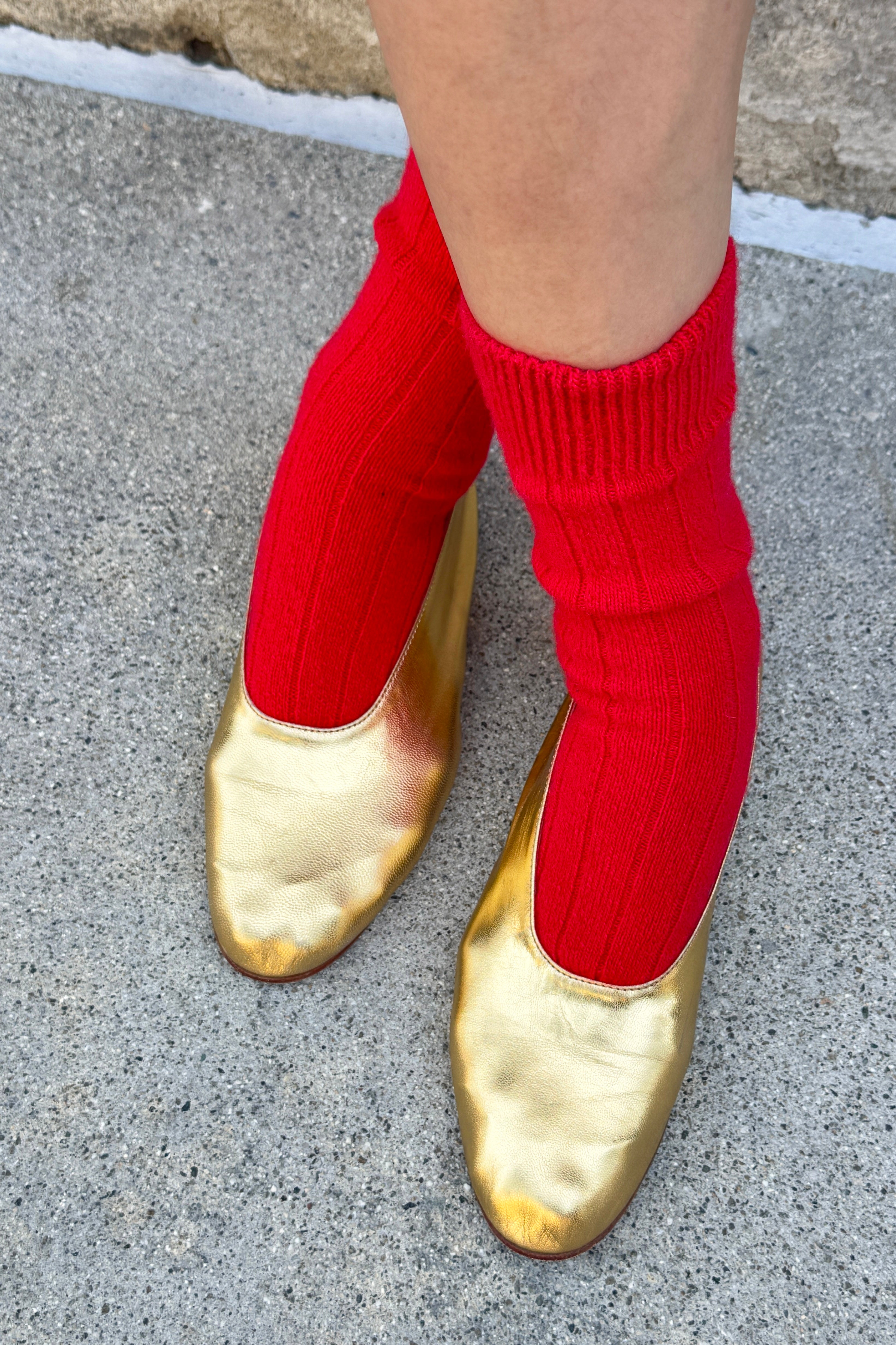 Classic Cashmere Socks - Poppy Red