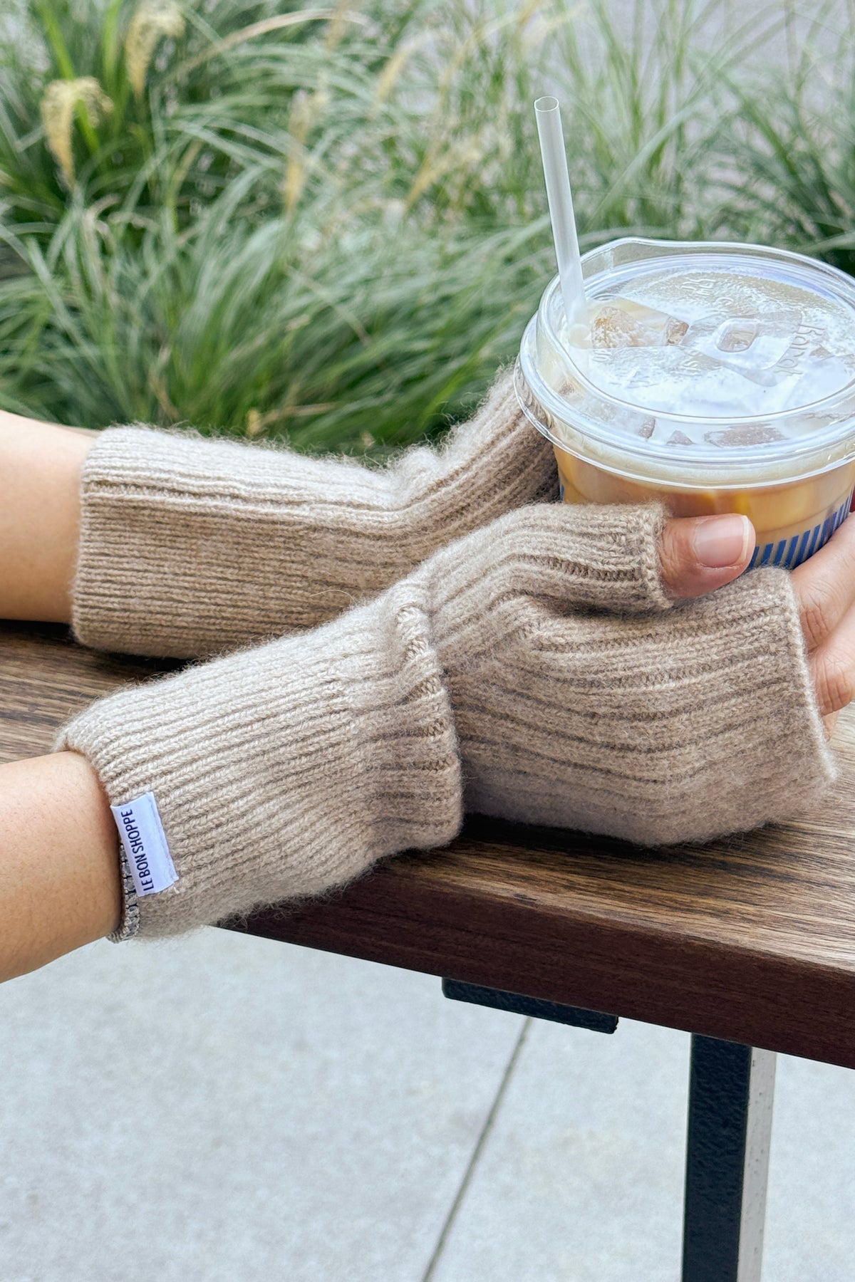Cashmere Blend Wrist Warmer - Toasted Almond