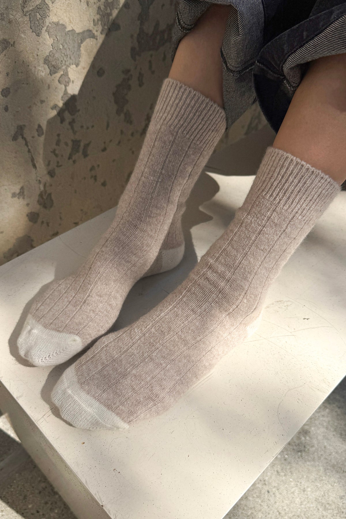 Calcetines Clásicos De Cashmere - Fawn