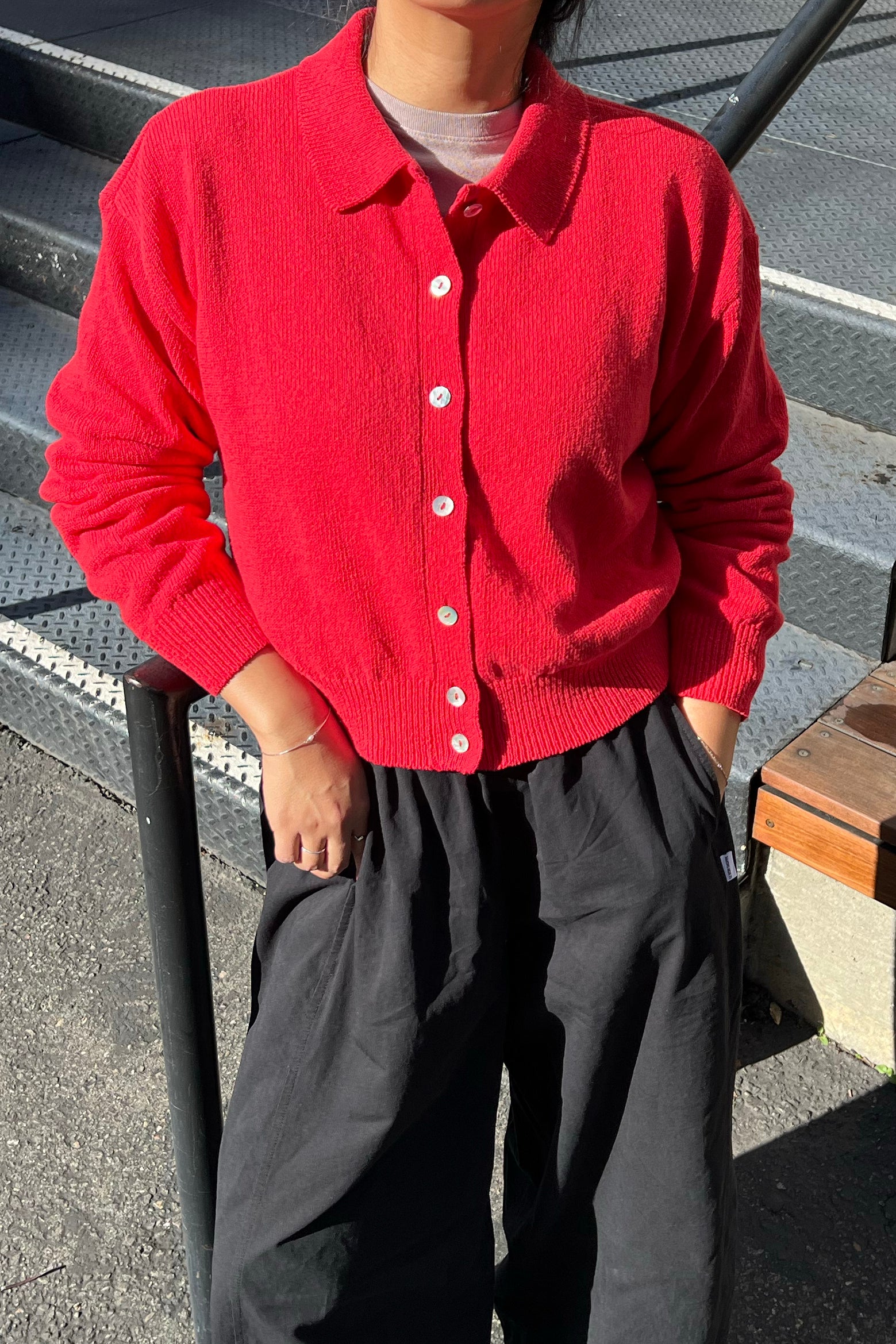 The Club Cardigan - Chili