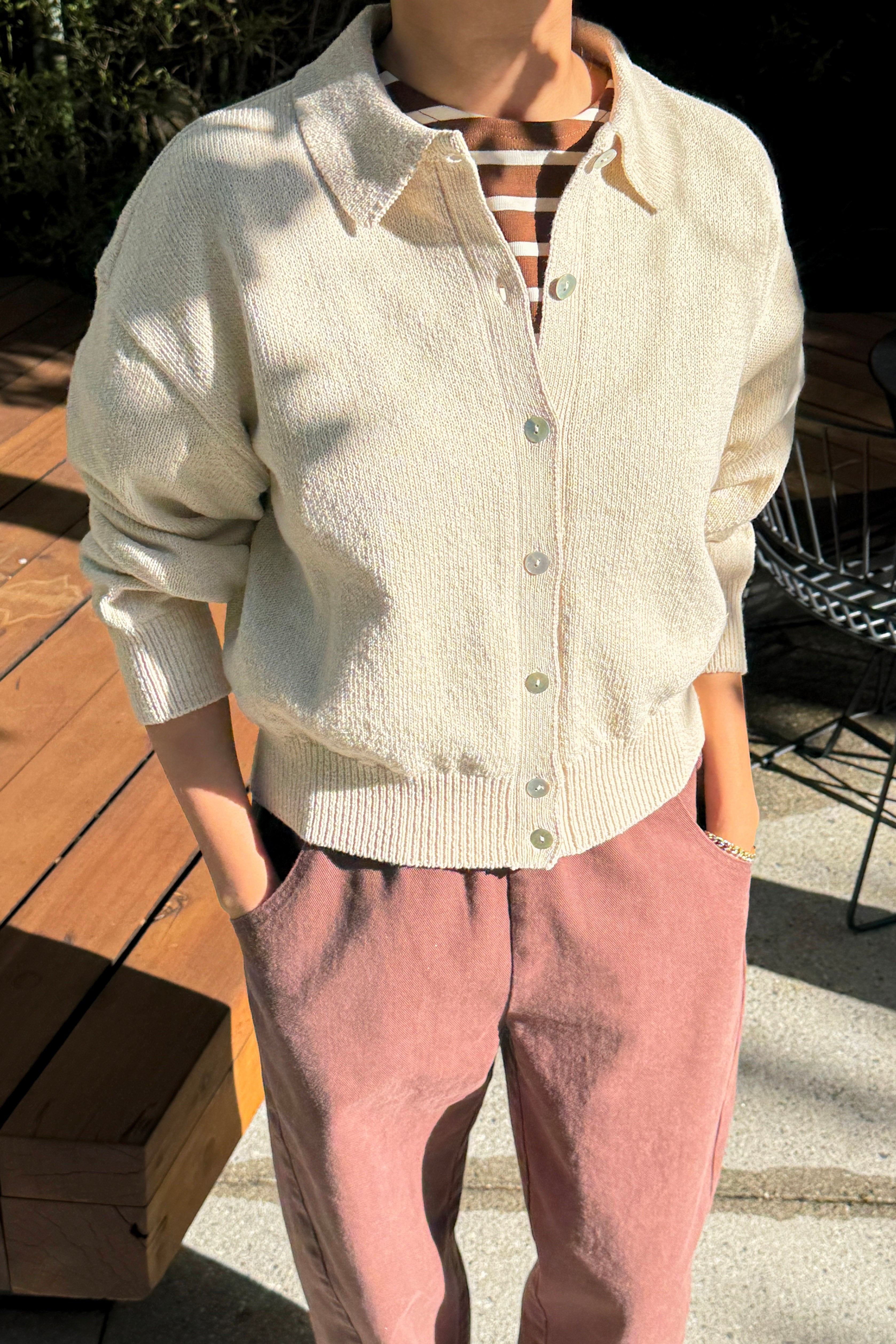 The Club Cardigan - Naturel
