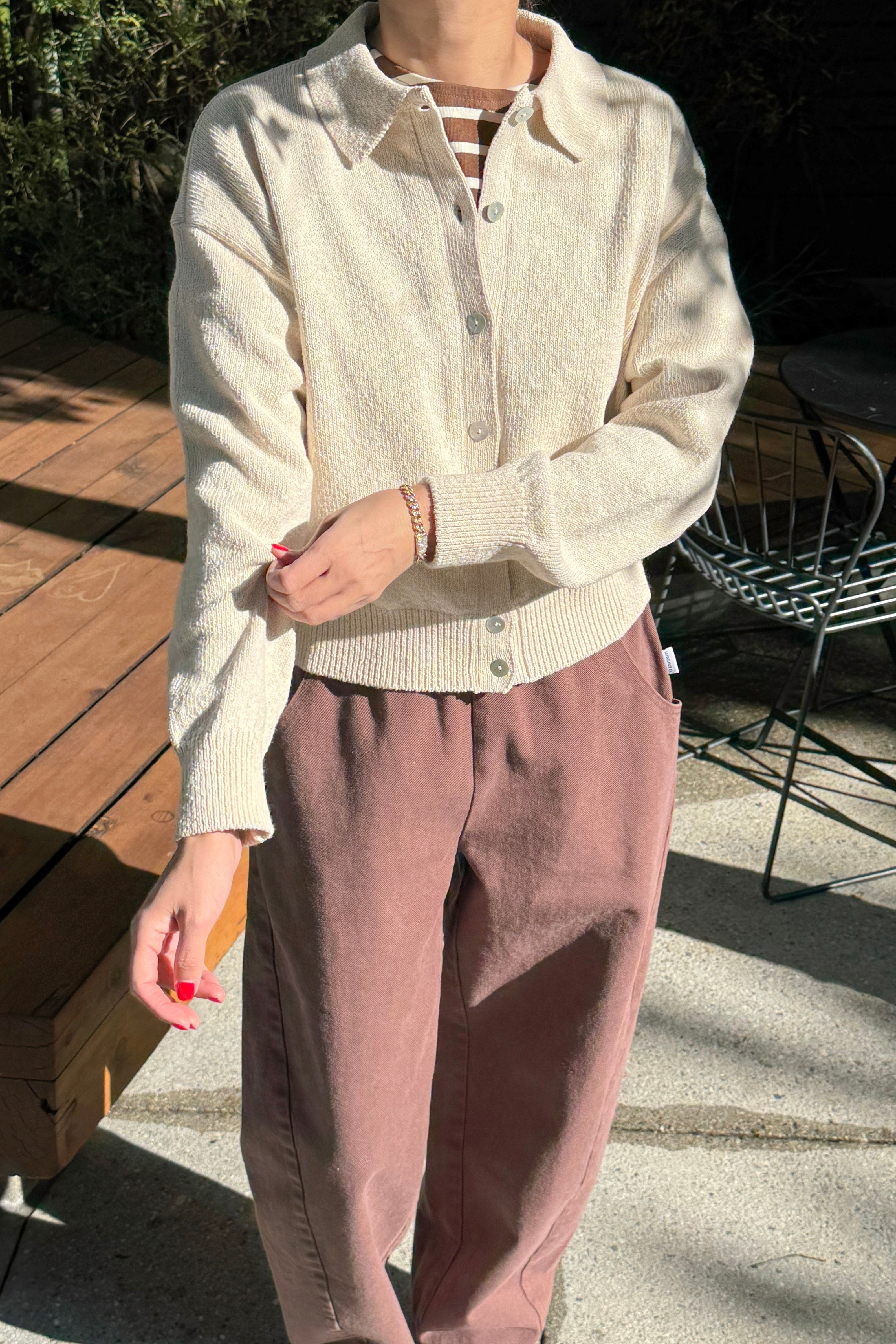 The Club Cardigan - Naturel