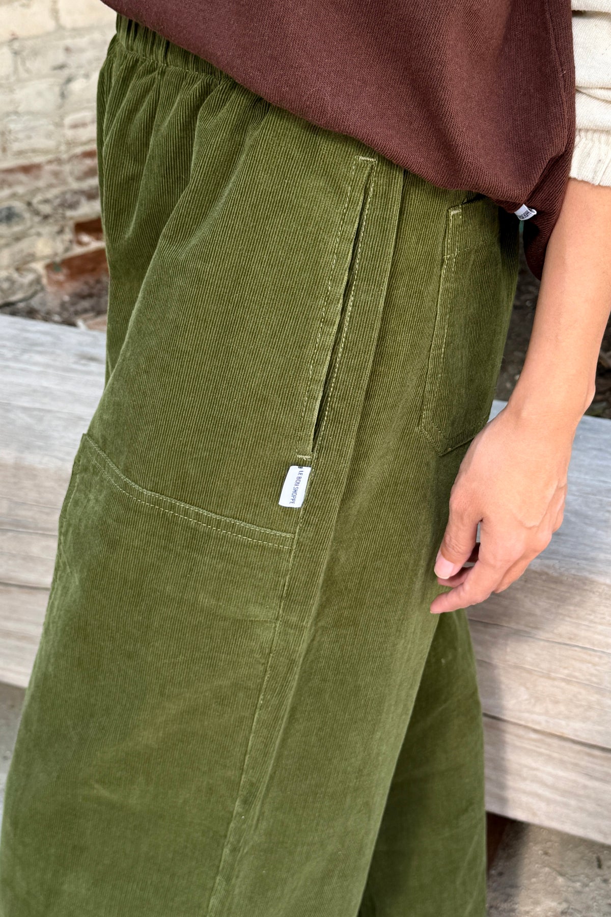 Corduroy Gardener's Pants - Bay Leaf