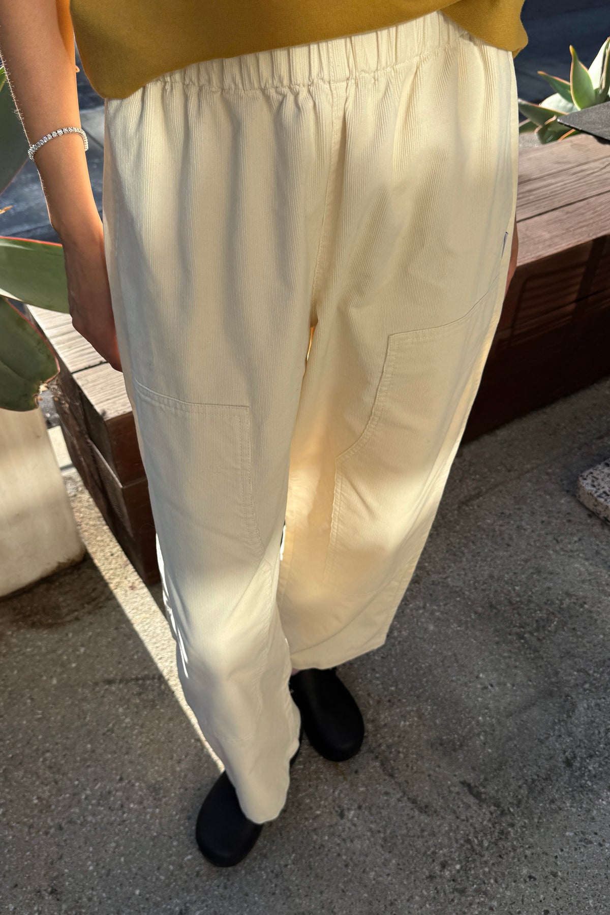 Corduroy Gardener's Pants - Salt