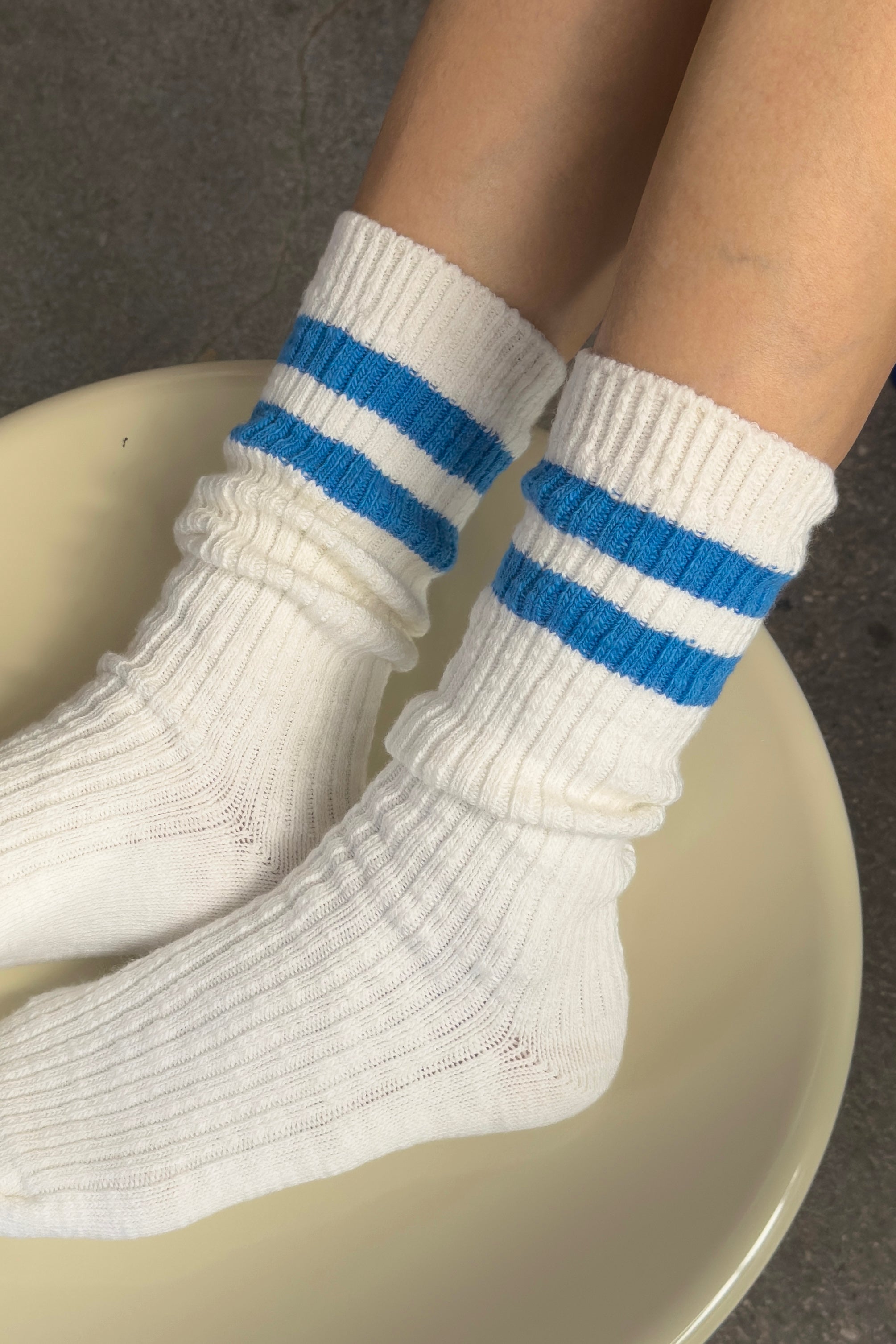 Cottage Varsity Socks - White Varsity
