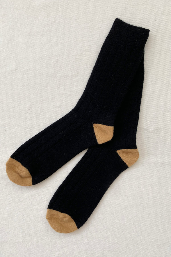 EXTENDED  Cashmere Classic Socks - Black