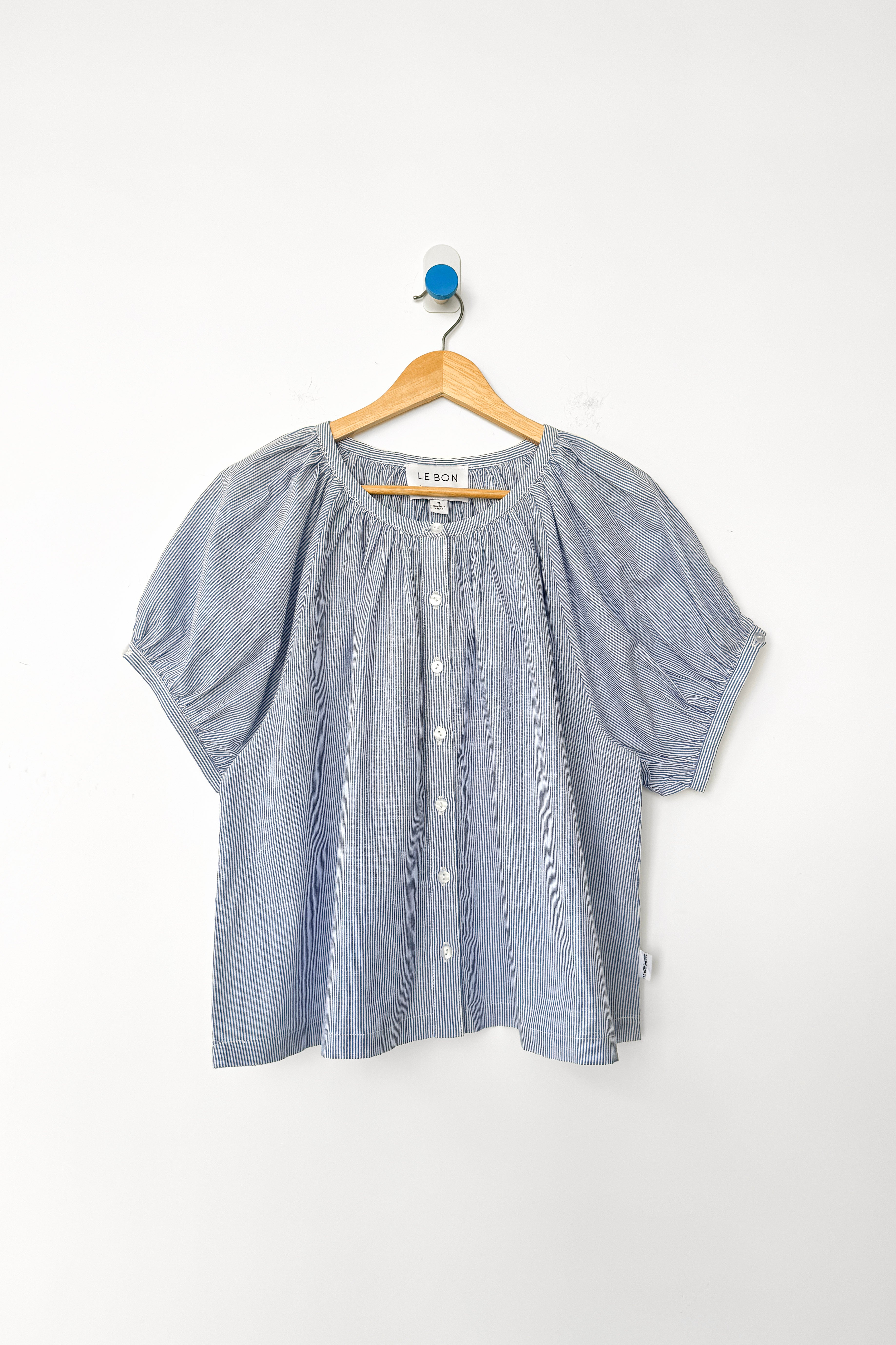 Emily Short Sleeve Top - Blue Stripe