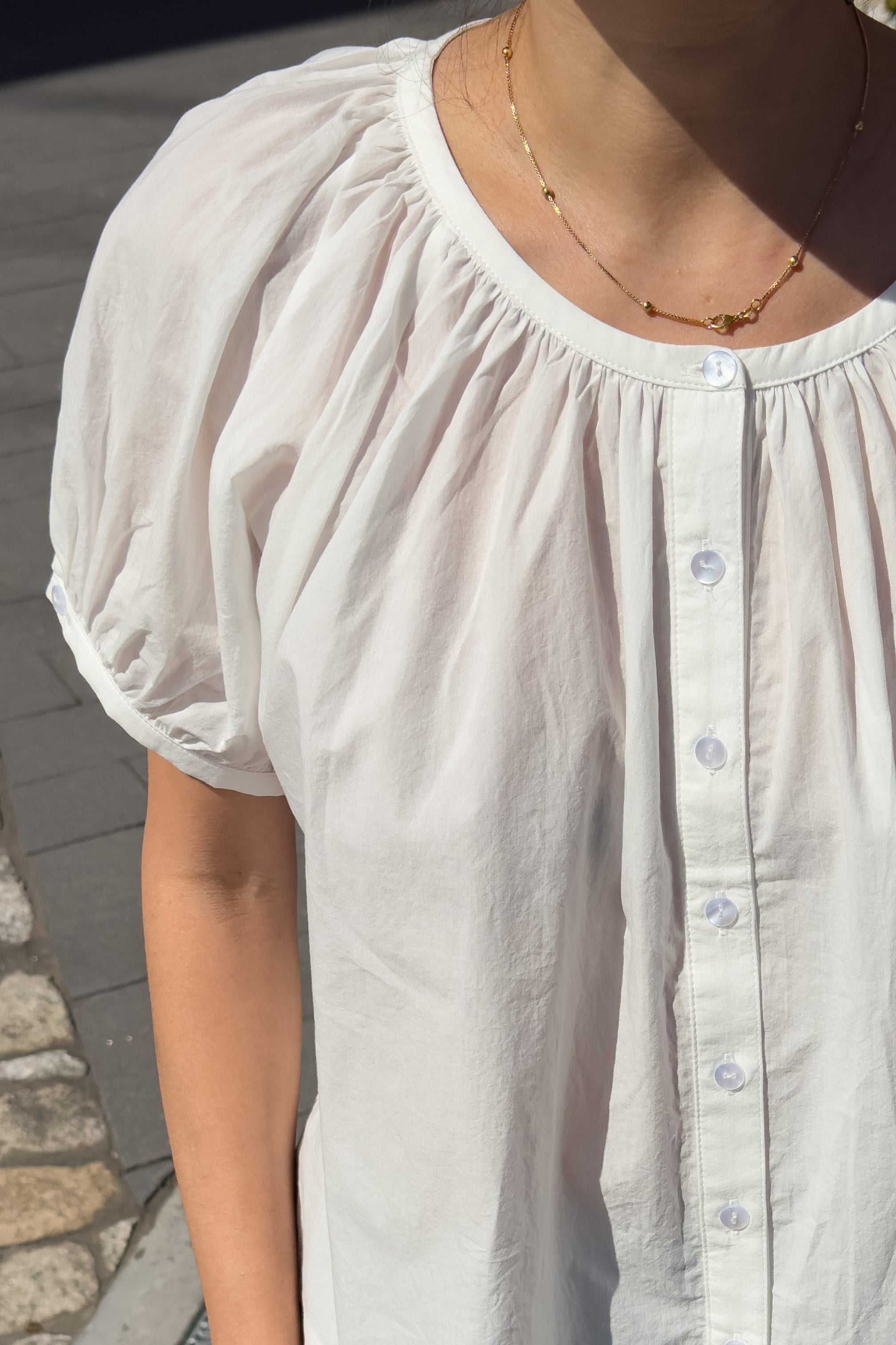 Emily Short Sleeve Top - White