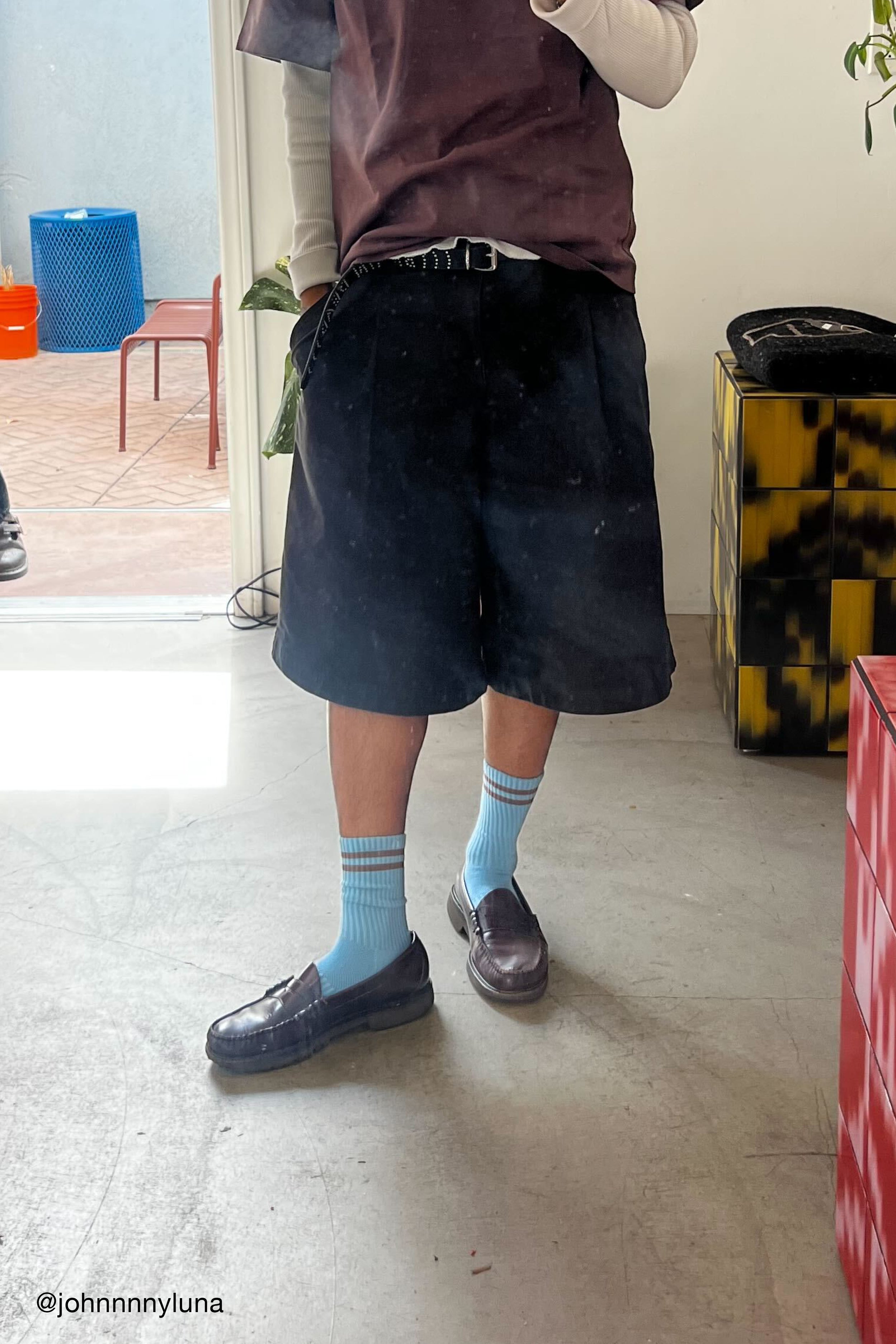 EXTENDED Boyfriend Socks - Powder Blue