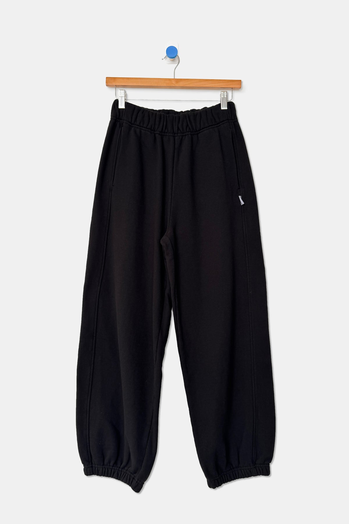 Pantalones tipo globo de rizo francés - Negro
