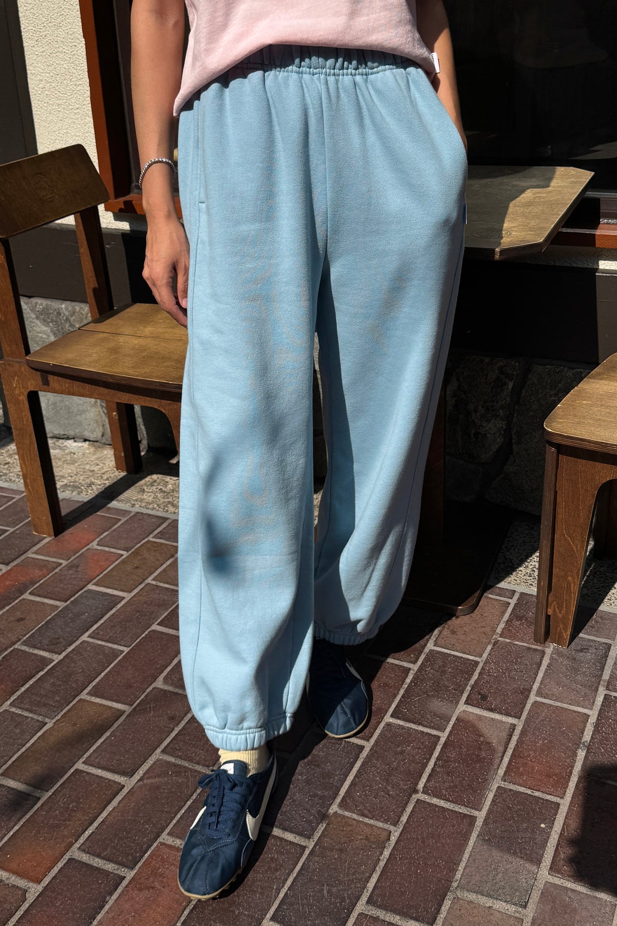 French Terry Balloon Pants - Dream Blue