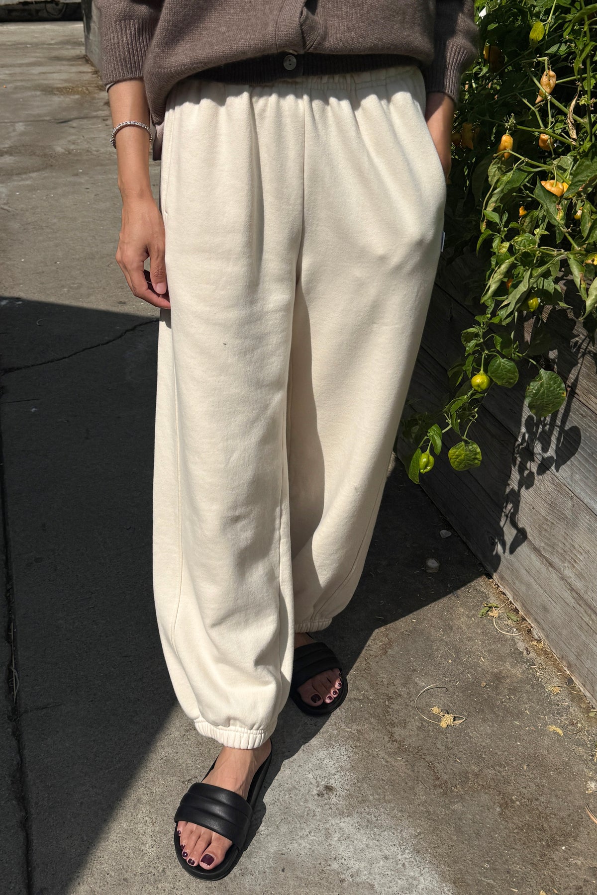 French Terry Balloon Pants - Naturel