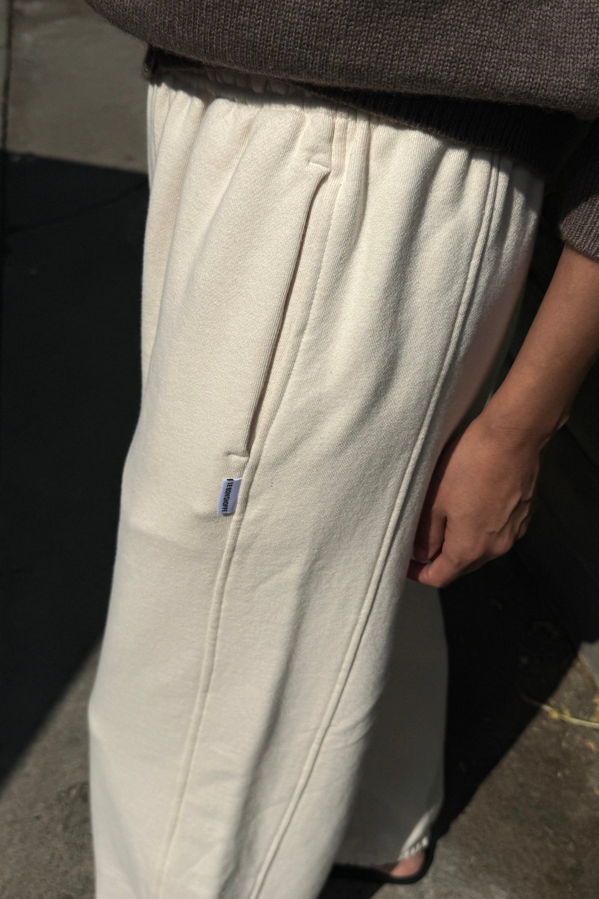 French Terry Balloon Pants - Naturel