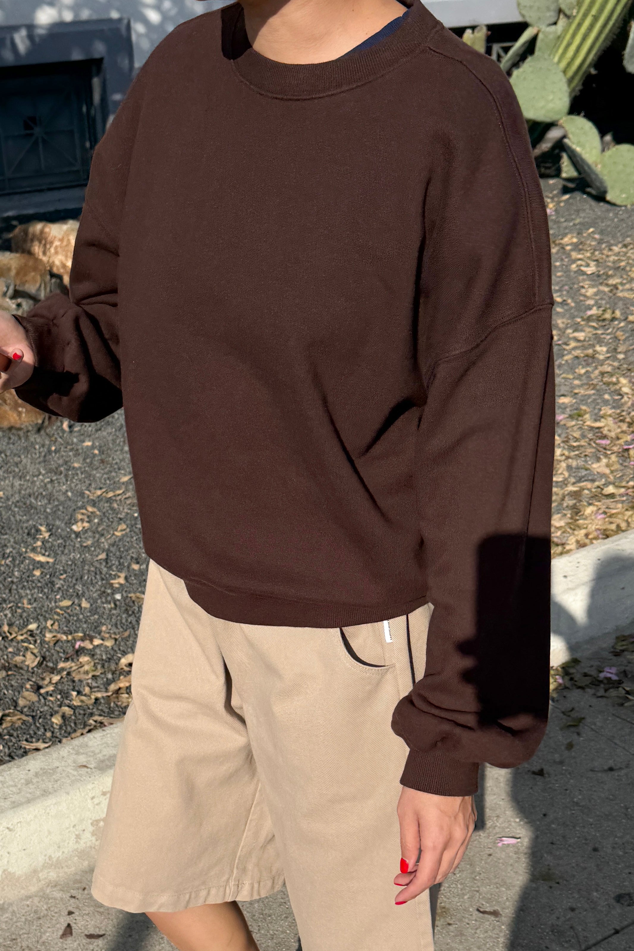 French Terry Core Sweatshirt - Cocoa Bean