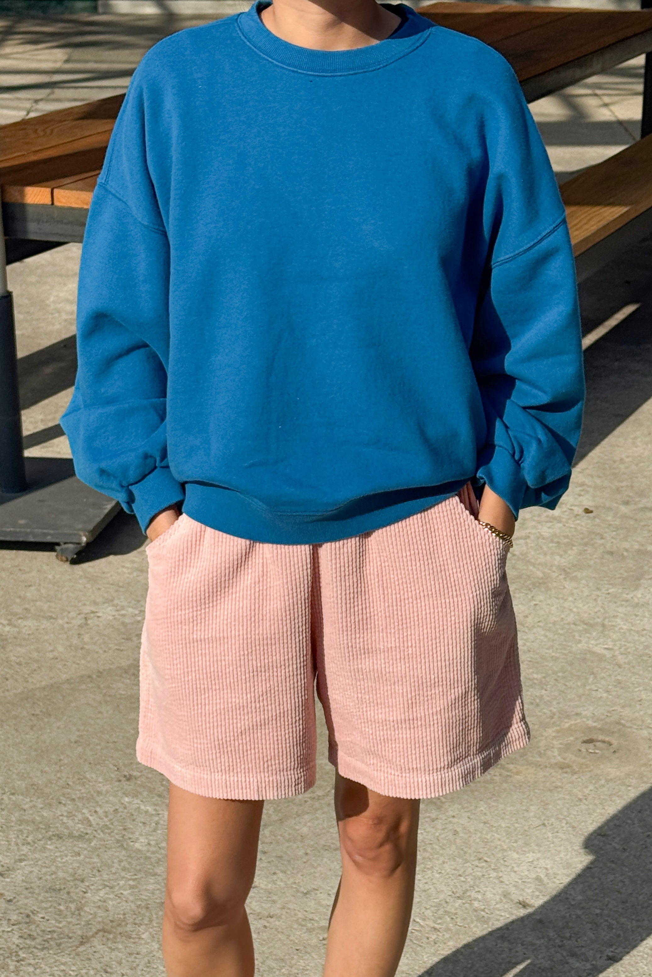 French Terry Core Sweatshirt - Teal Blue