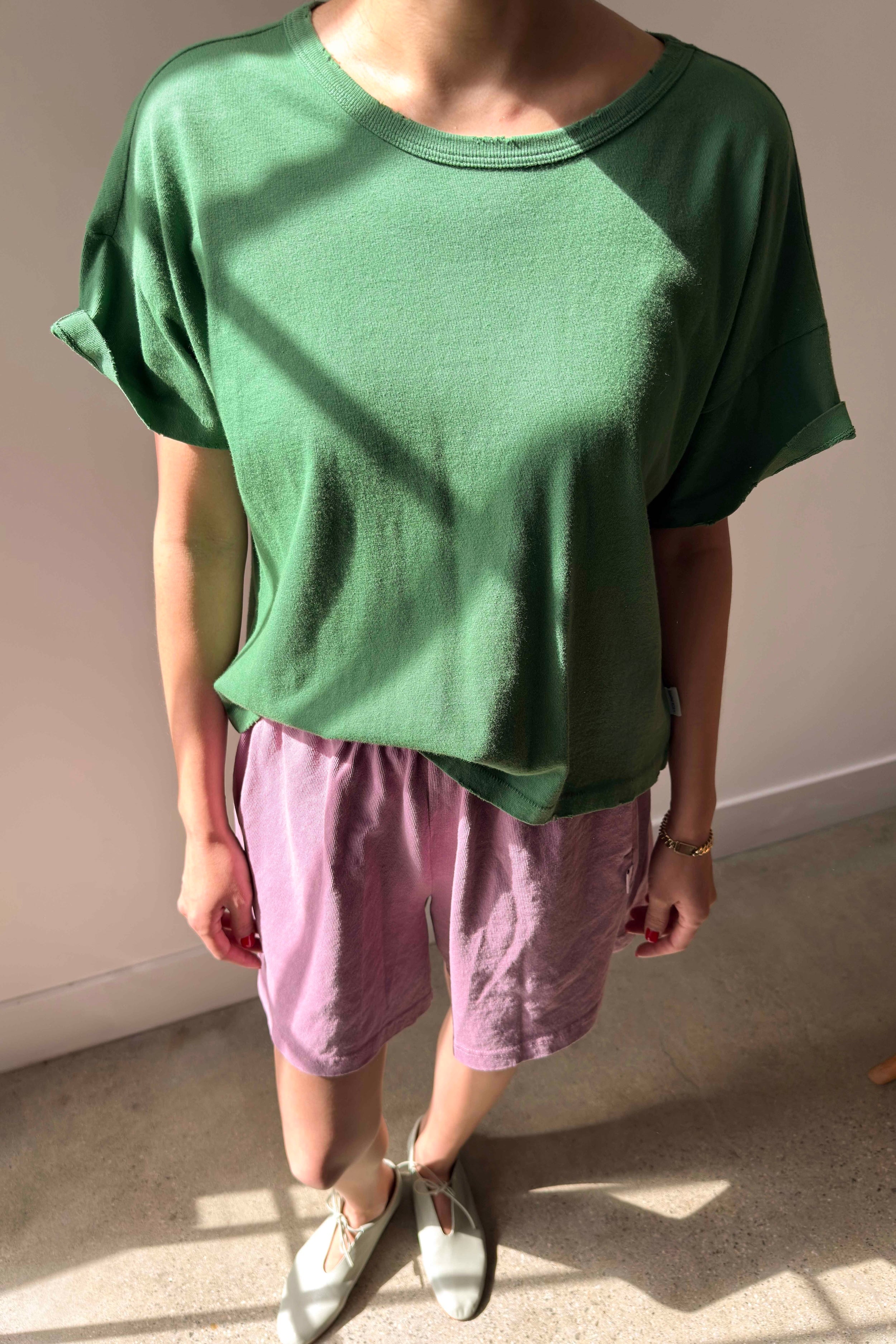 Vintage Fille Tee - Avocado