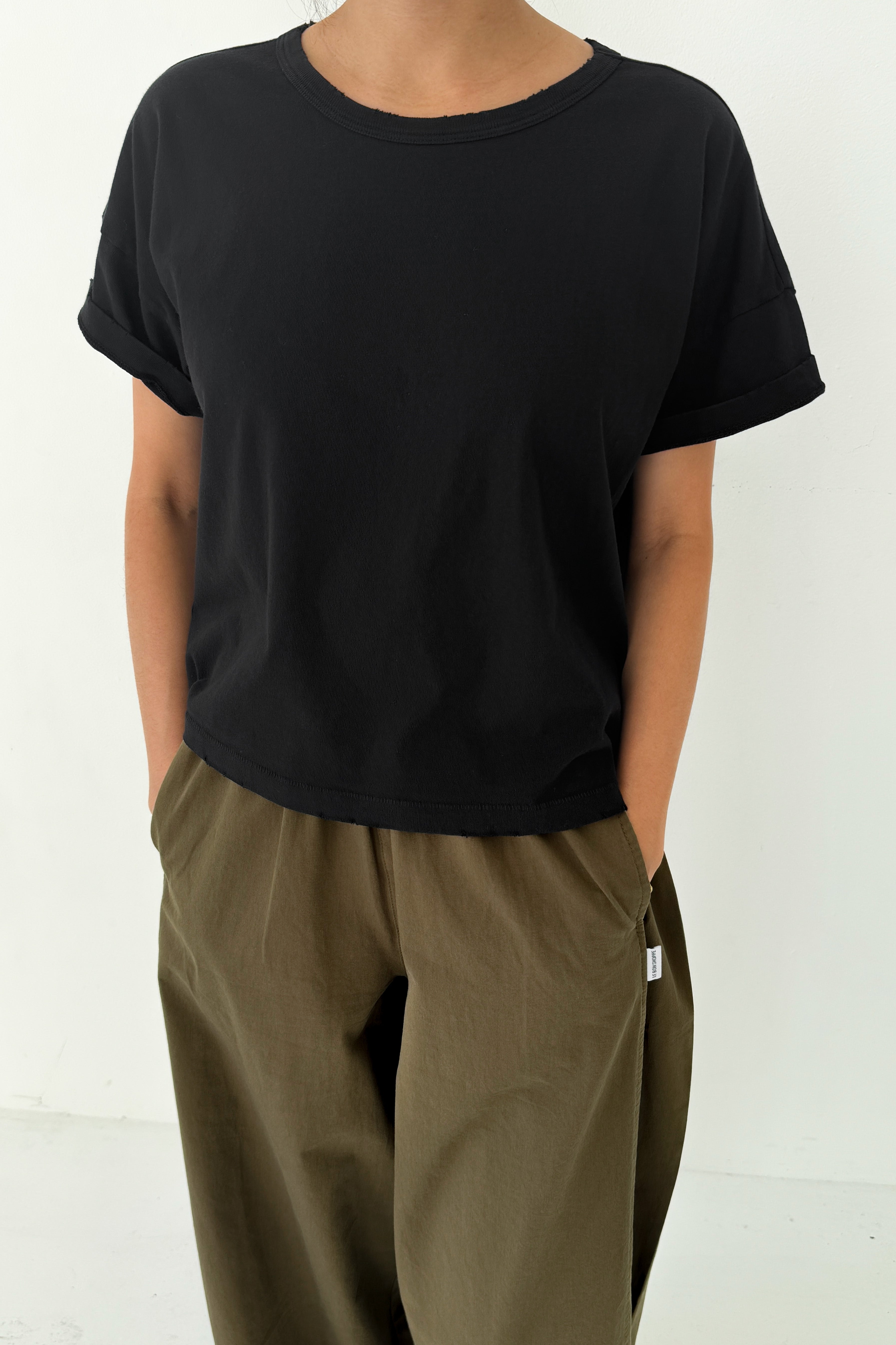 Vintage Fille Tee - True Black