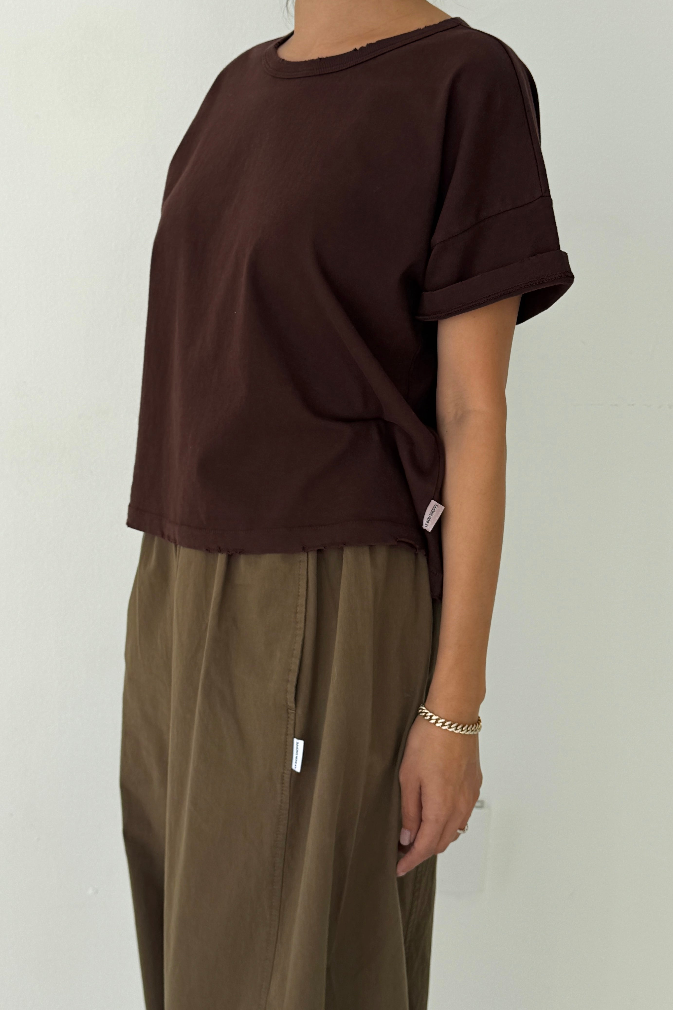 Vintage Fille Tee - Dark Cacao