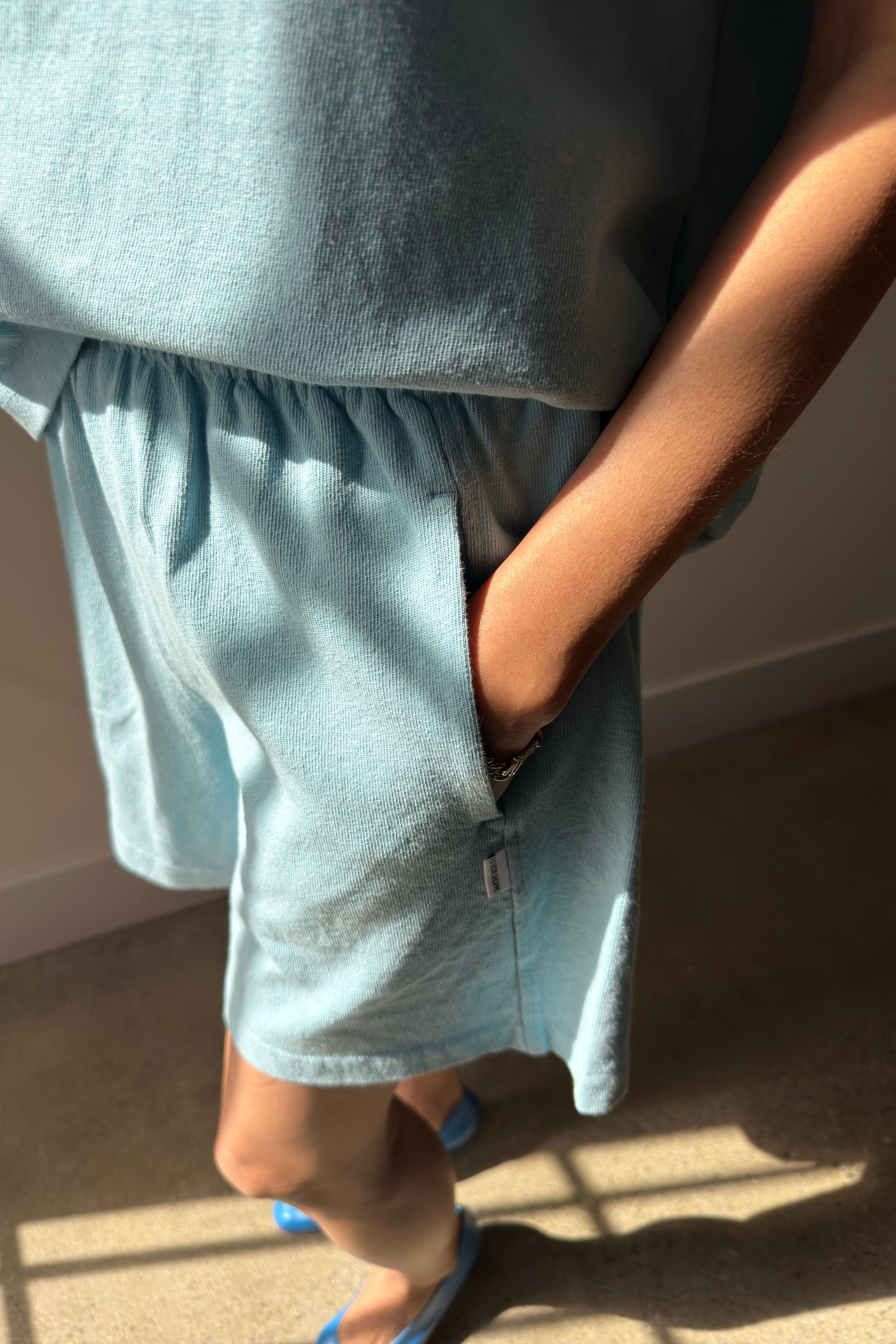 Flared Basketball Shorts - Sky Blue