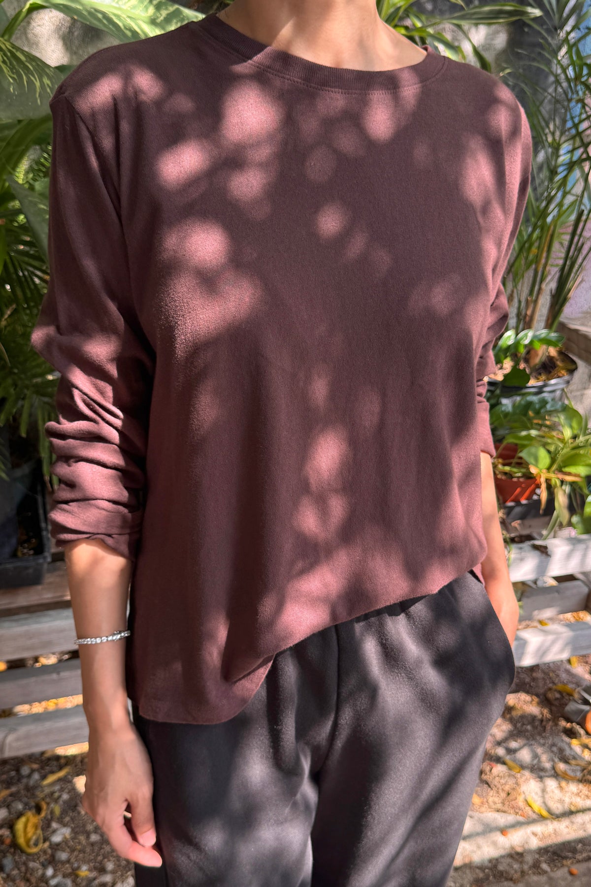 Foundation Long Sleeve Tee - Dark Cacao