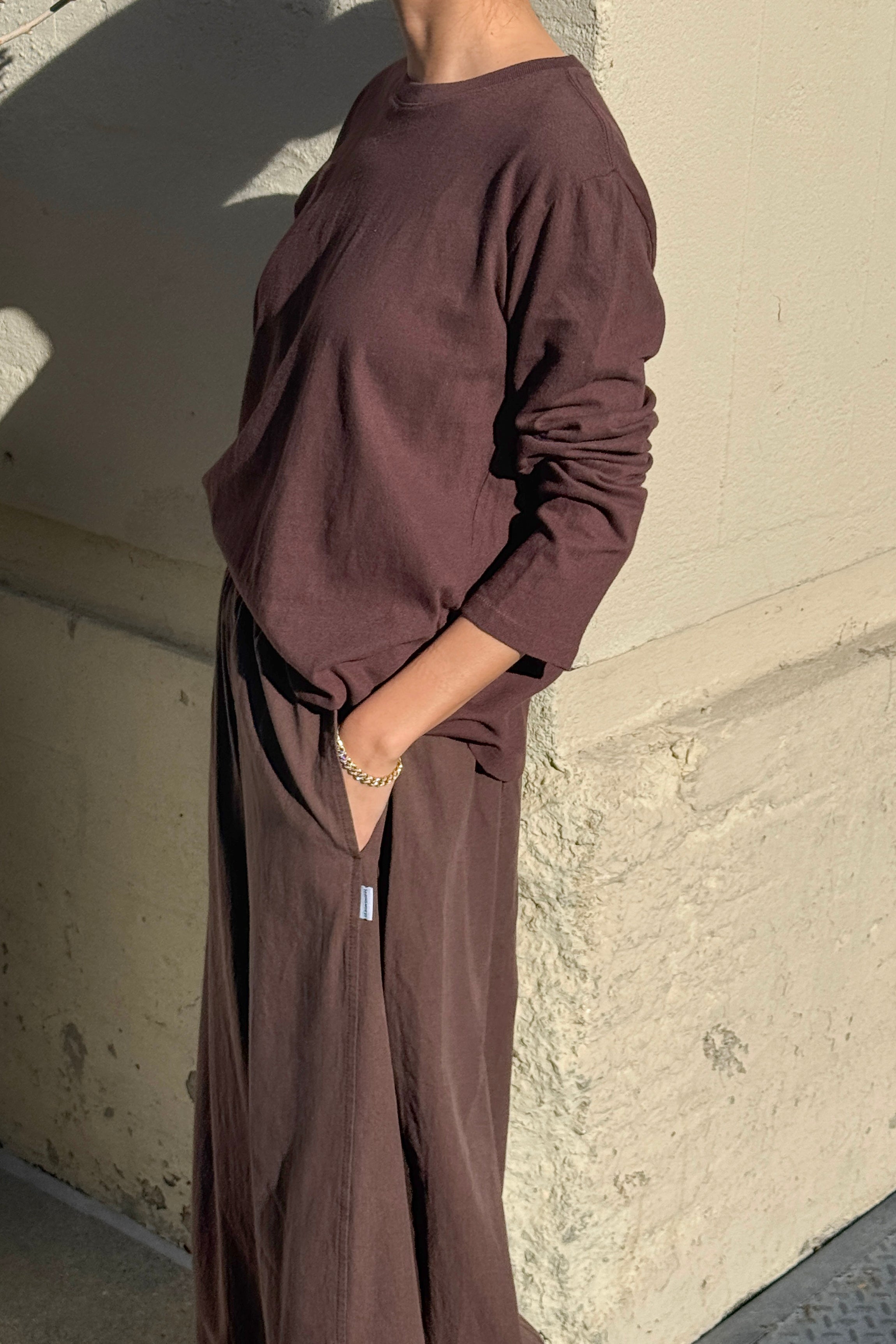 Foundation Long Sleeve Tee - Dark Cacao