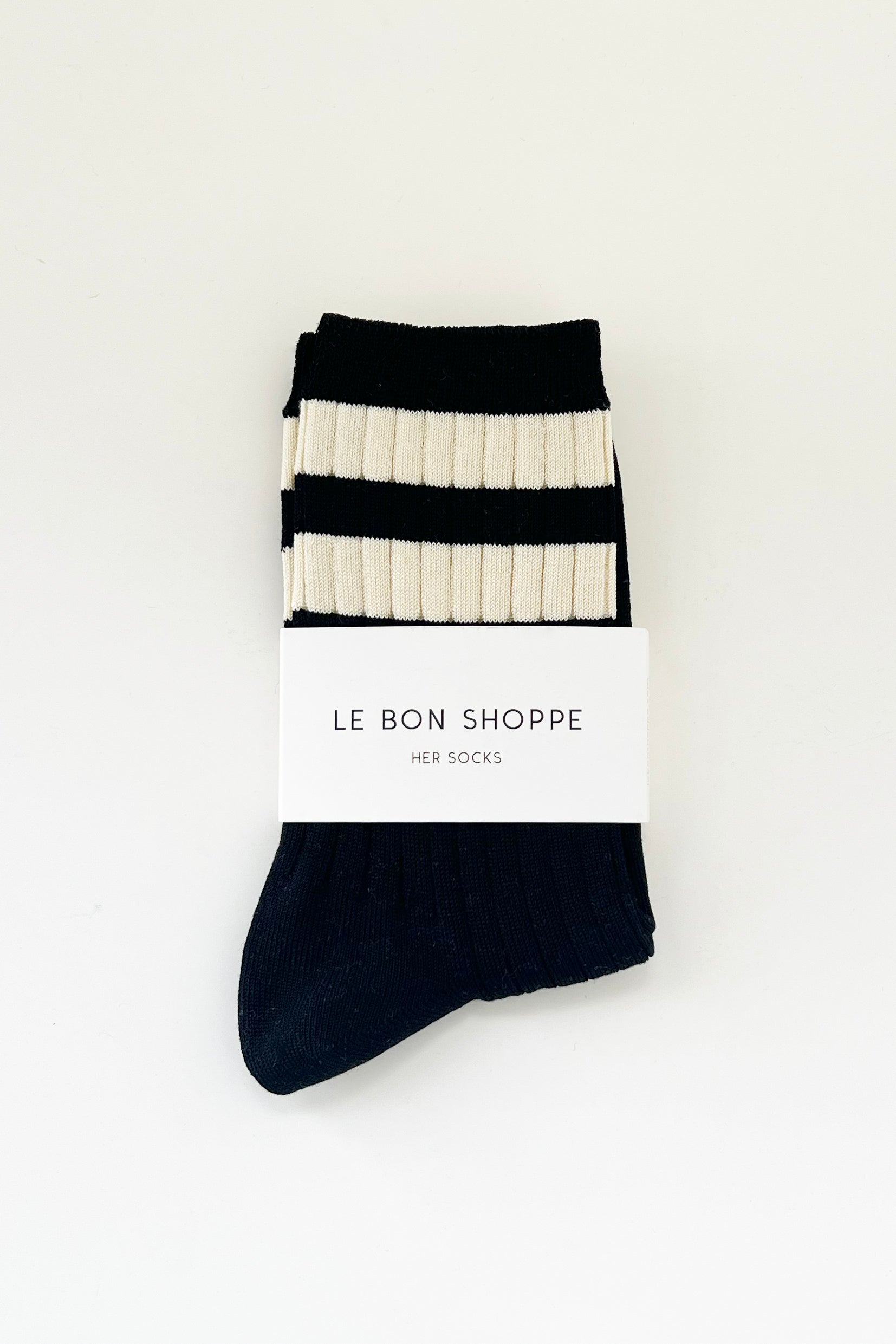 Her Varsity Socks - Black