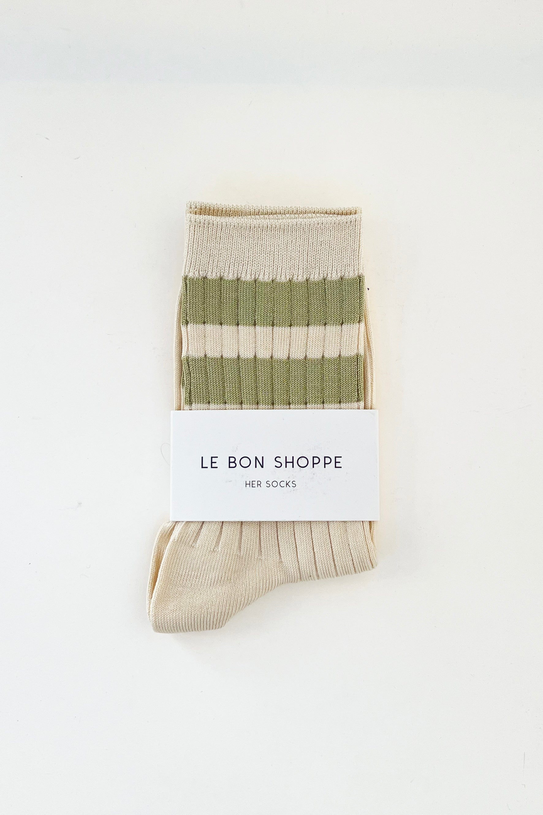 Her Varsity Socks - Guacamole