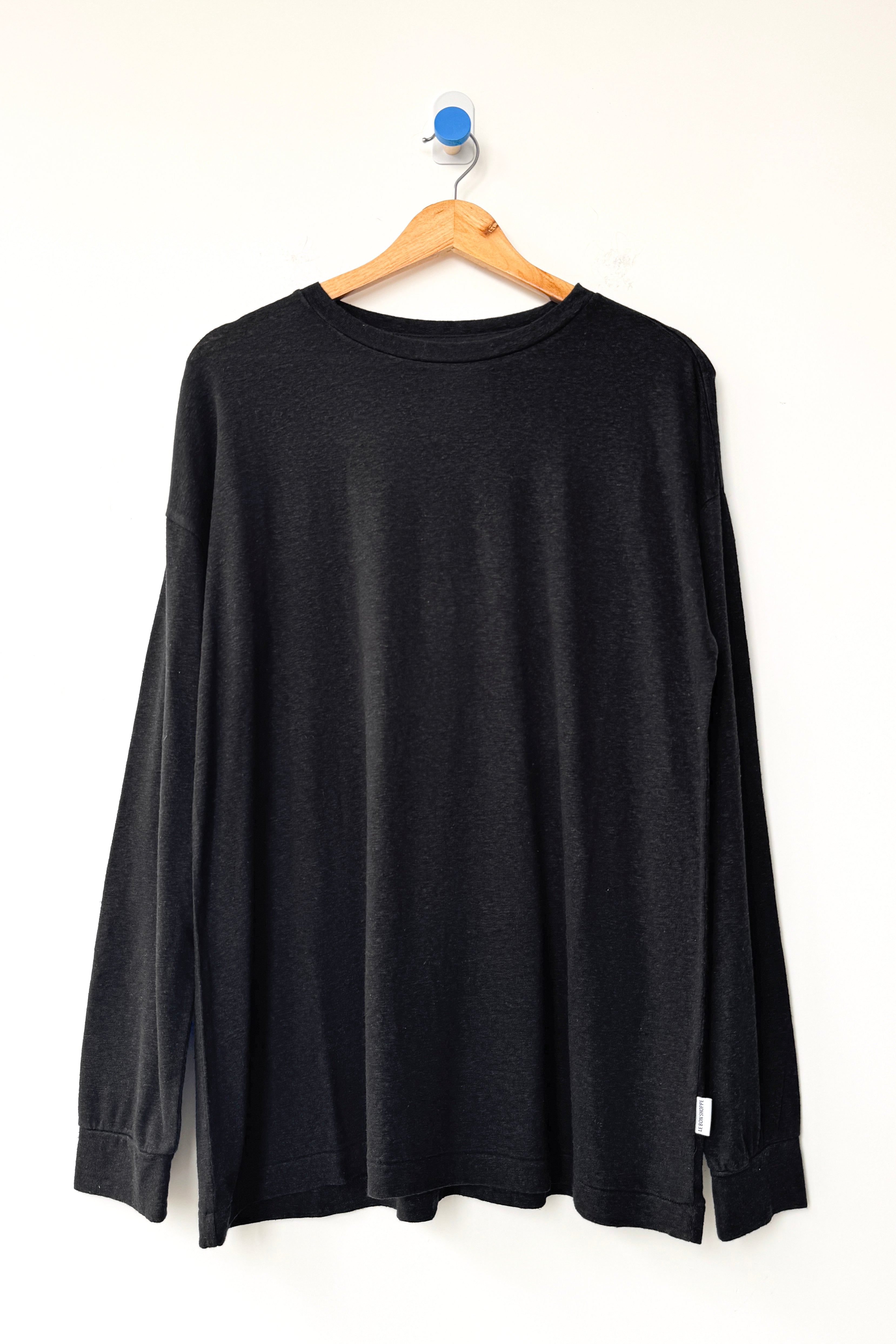 Haze Linen Blend Tee - Black