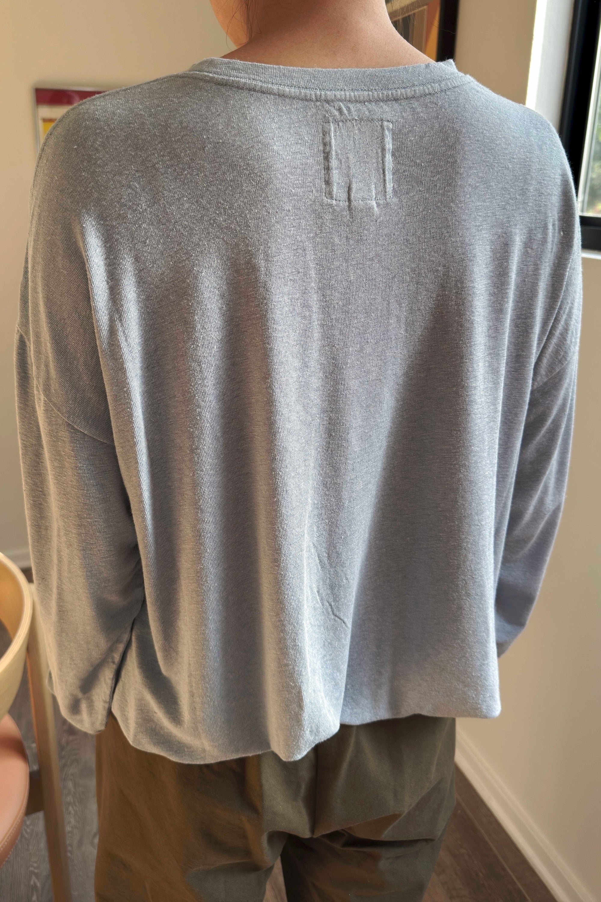 Haze Linen Blend Tee - Moonbeam