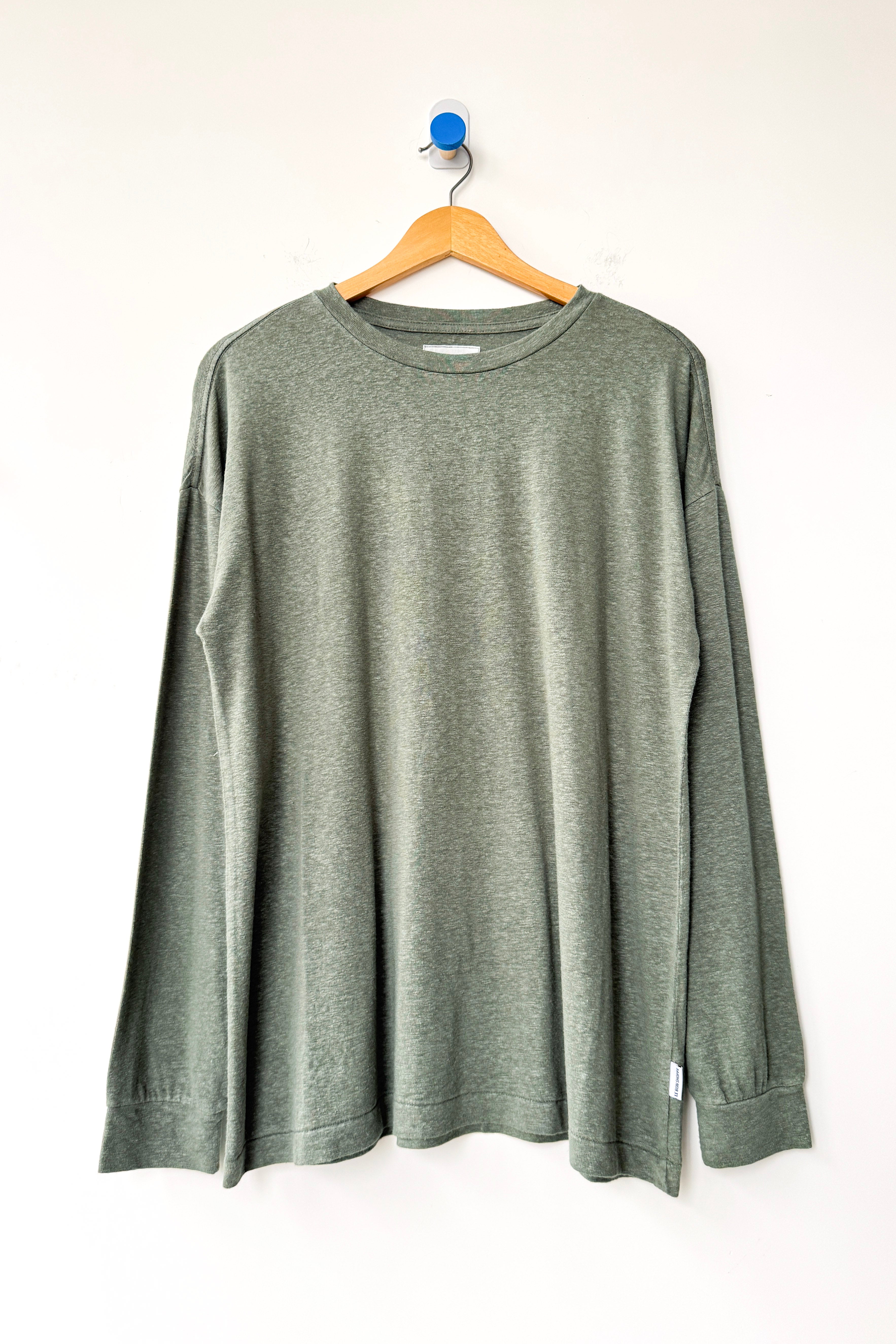 Haze Linen Blend Tee - Sage