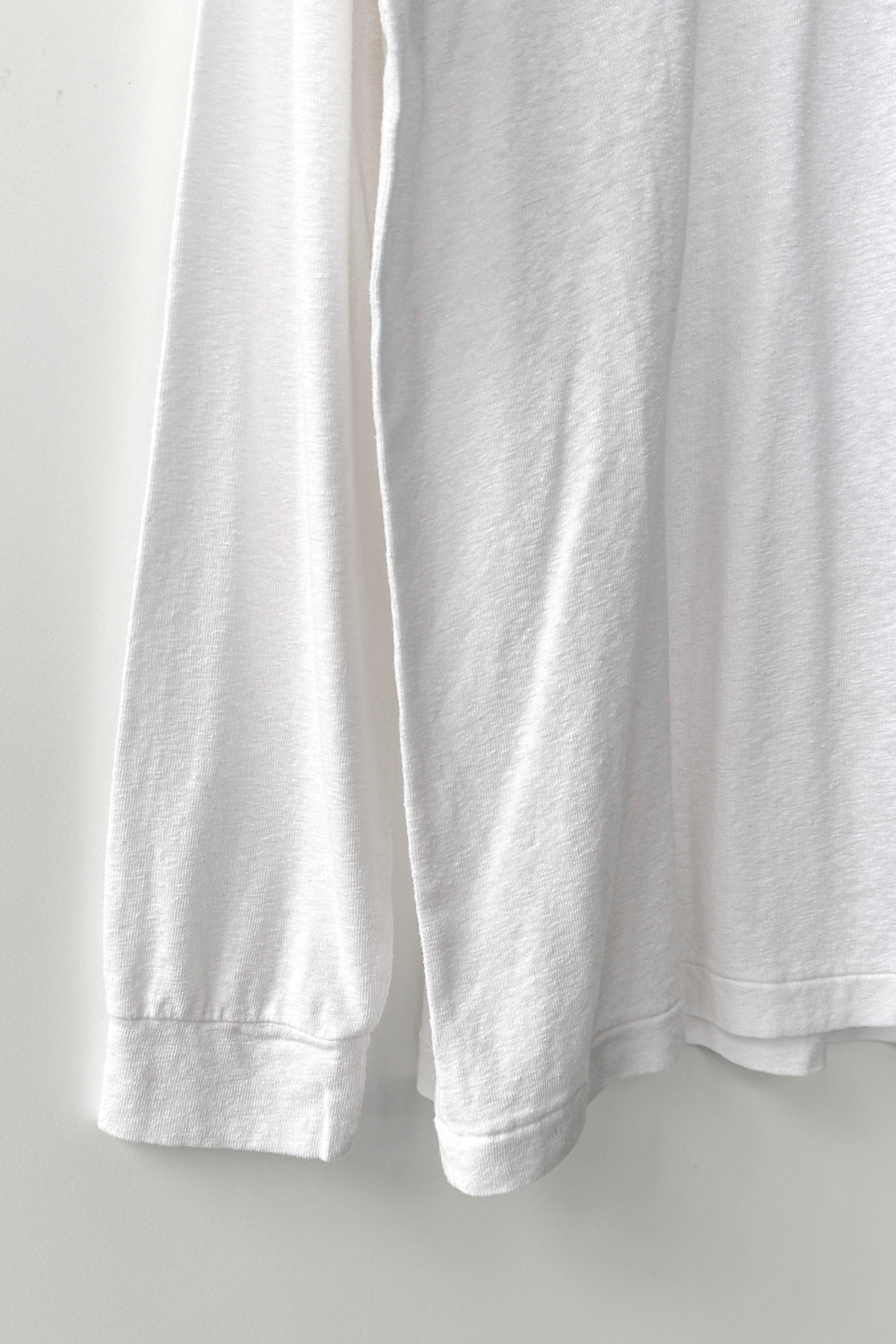 Haze Linen Blend Tee - White
