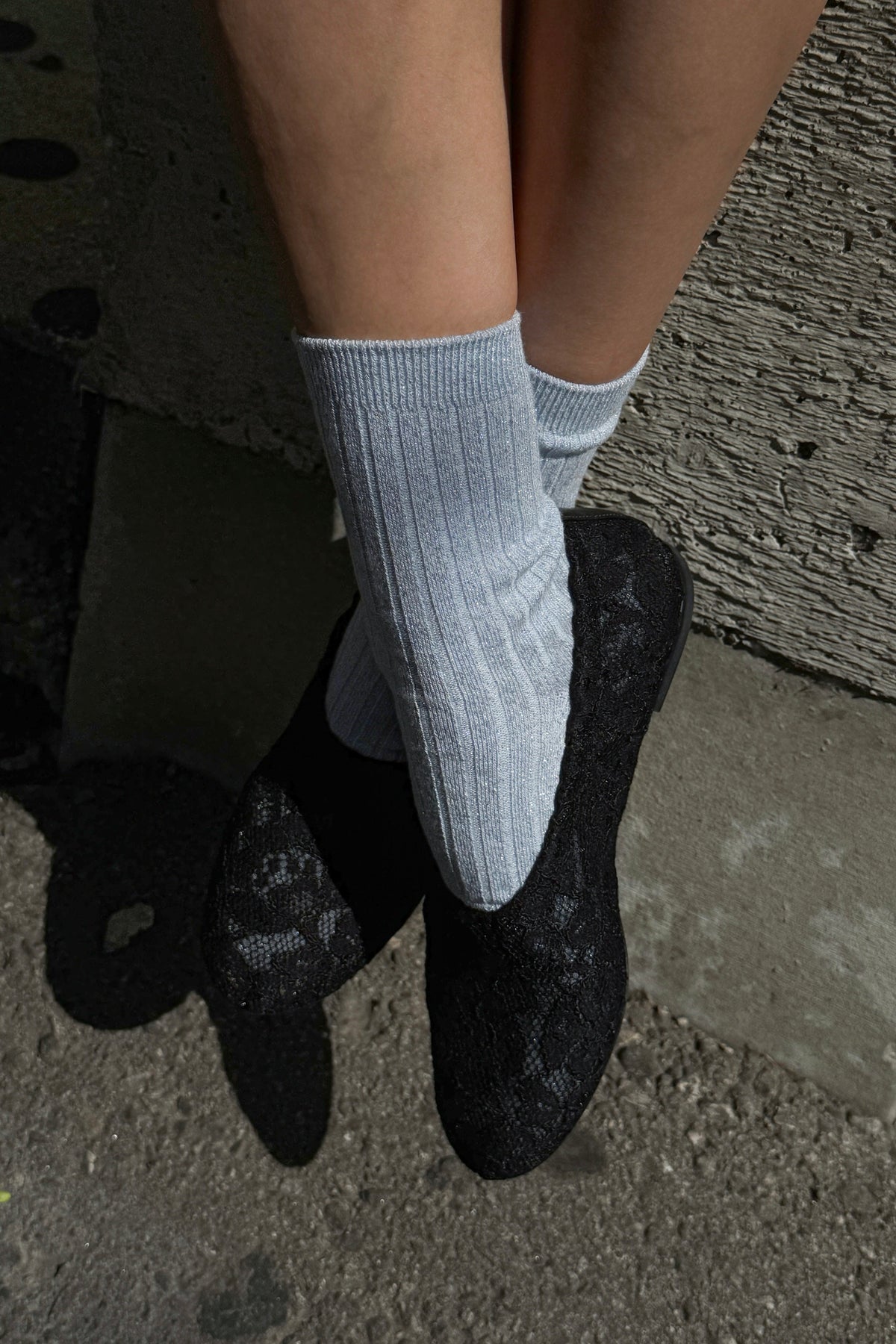 Her Socks (Glitter) - Morning Mist