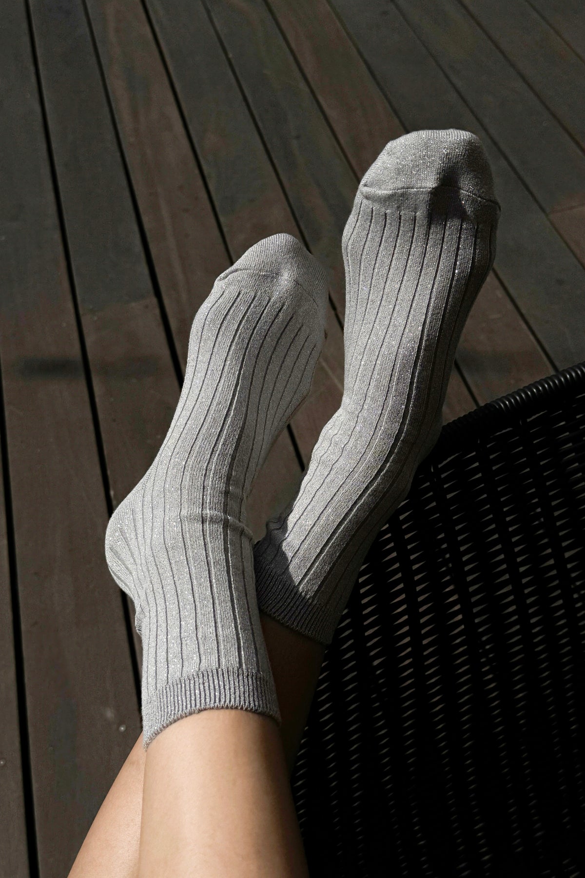 Her Socks (Glitter) - Silver