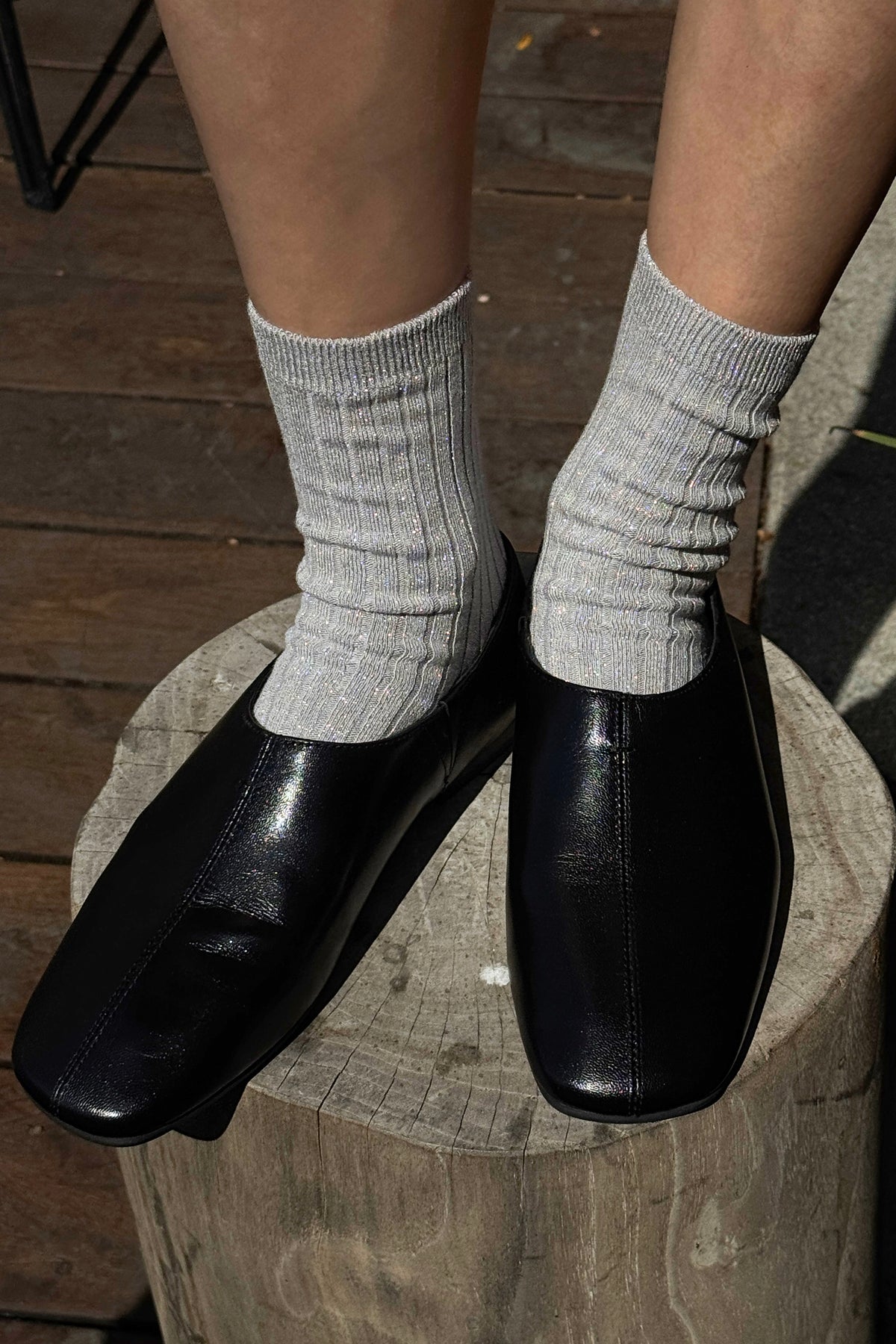 Her Socks (Glitter) - Silver
